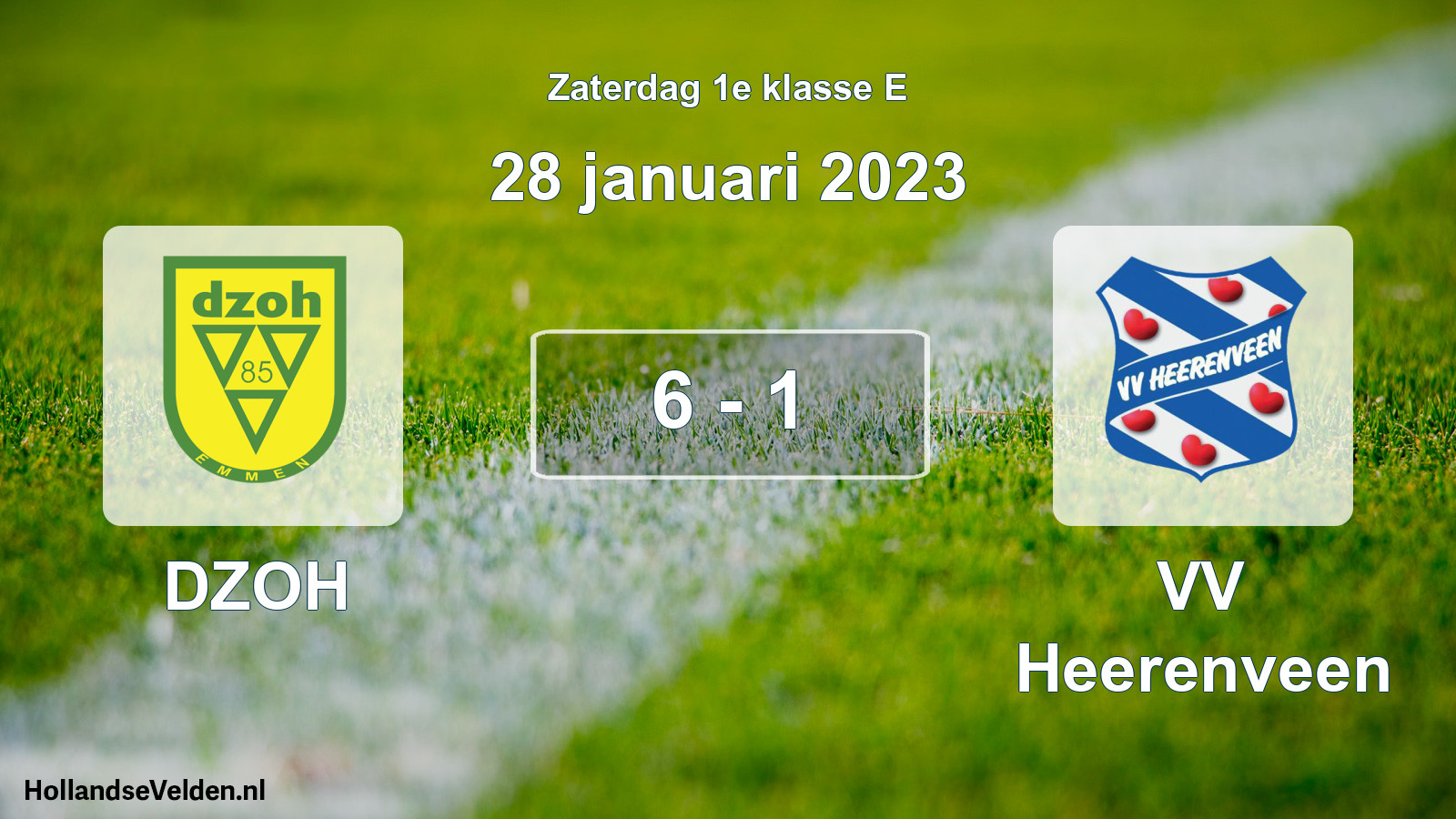 Total number of matches played: DZOH - VV Heerenveen 6 - 1 (28 January 2023)
