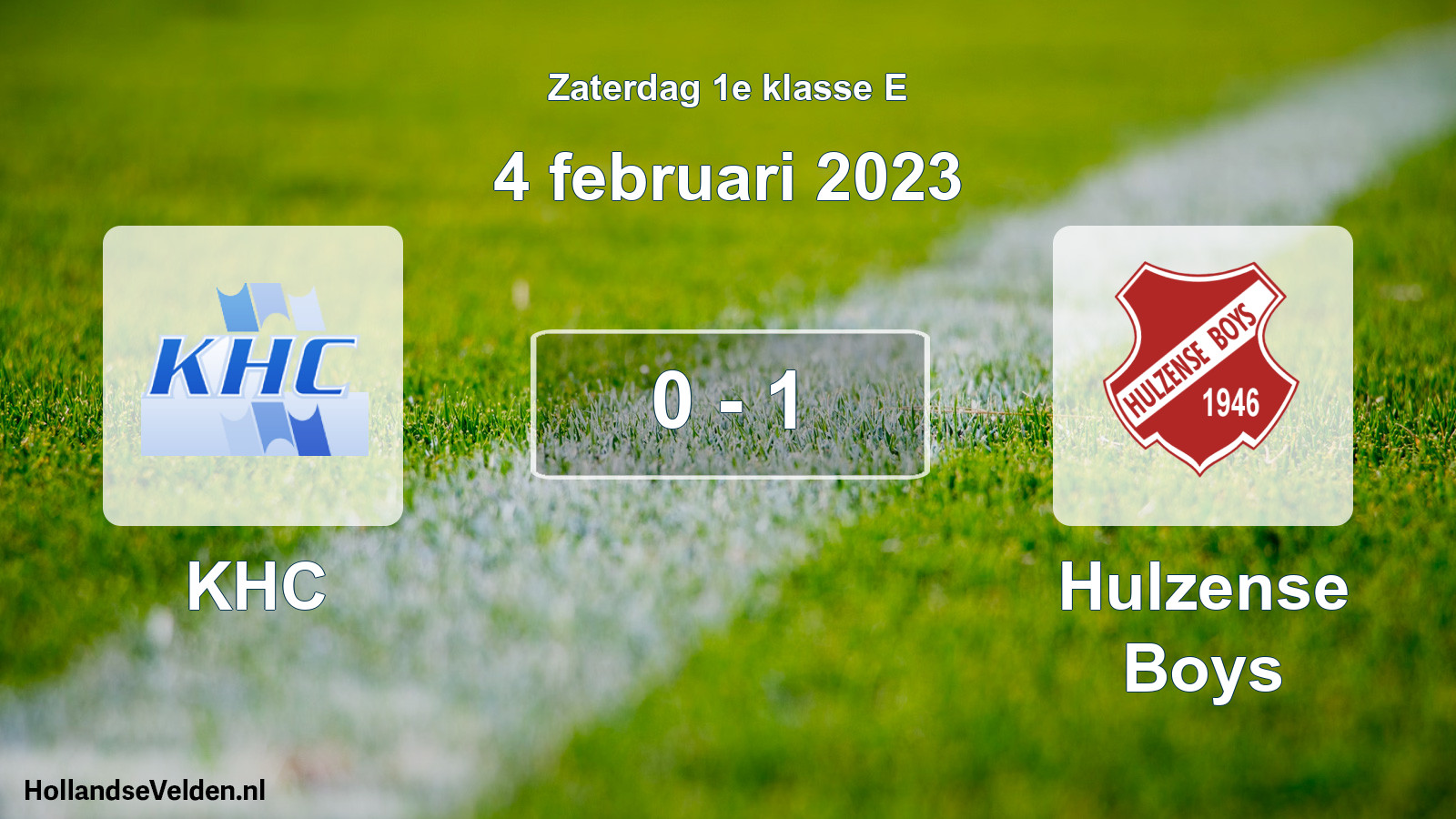 Total number of matches played: KHC - Hulzense Boys 0 - 1 (4 February 2023)