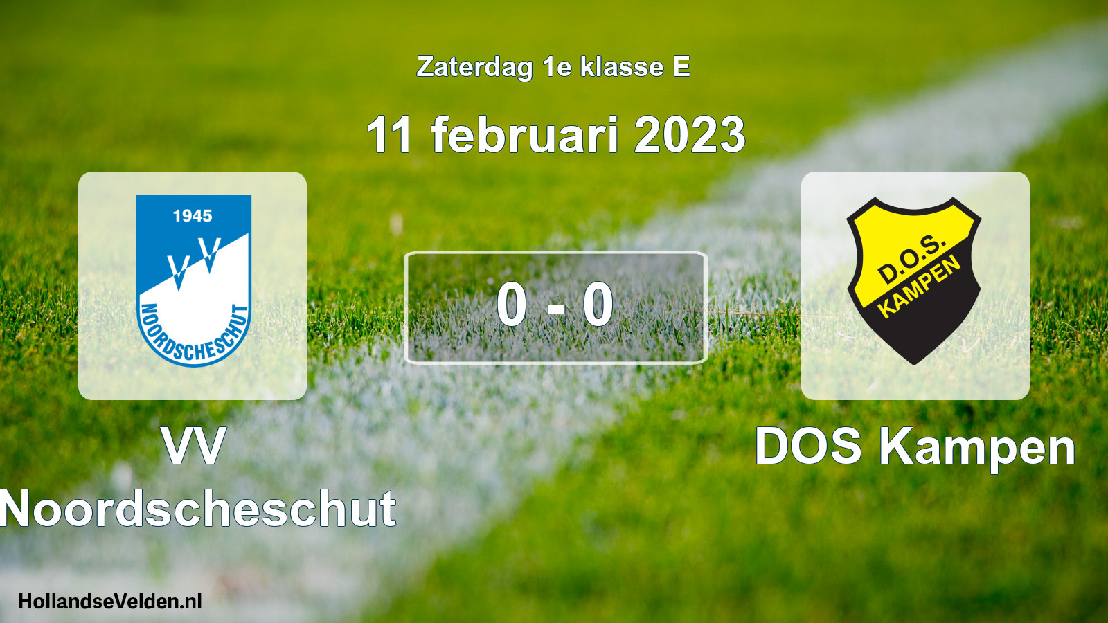 Total number of matches played: VV Noordscheschut - DOS Kampen 0 - 0 (11 February 2023)