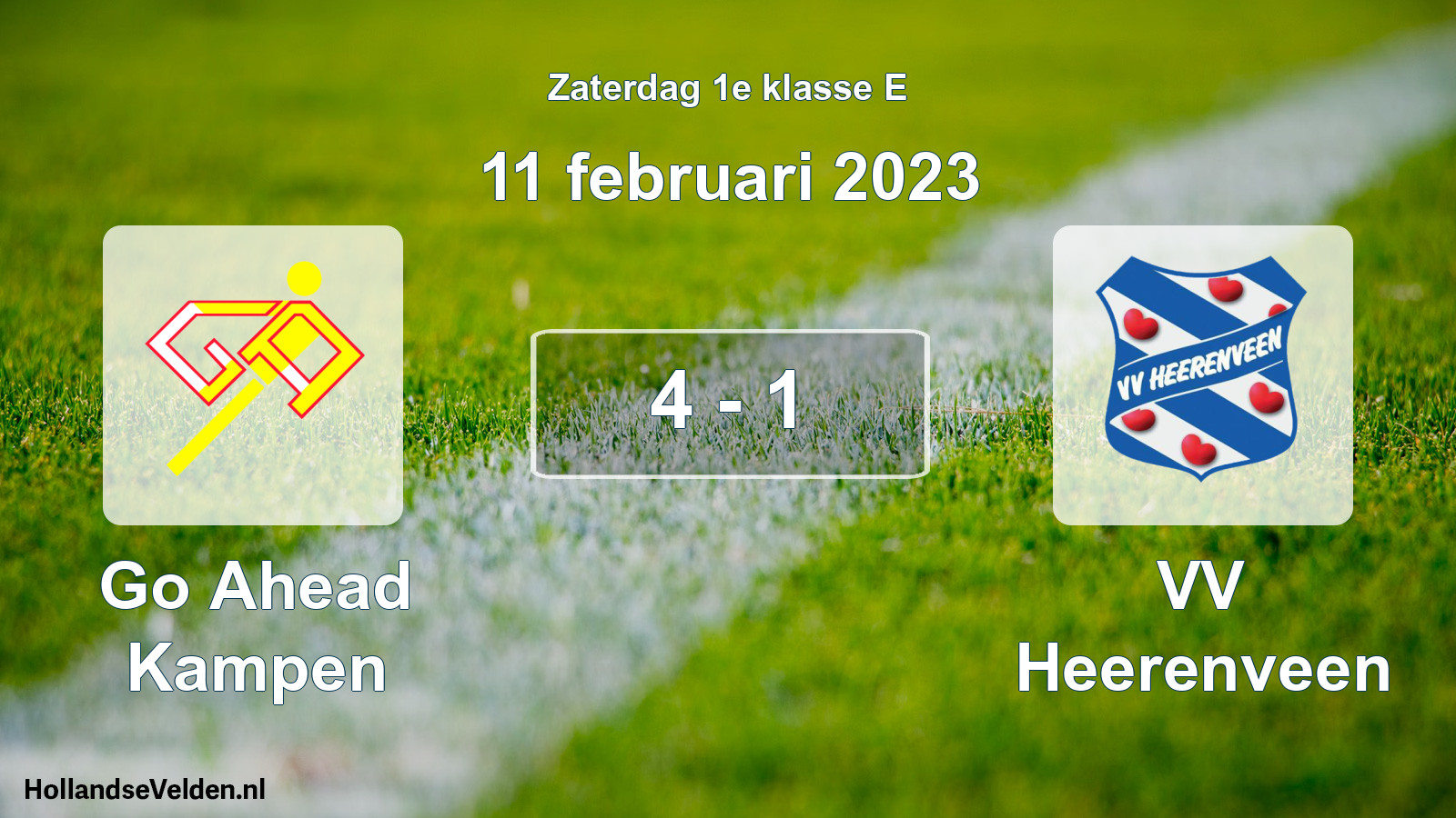 Total number of matches played: Go Ahead Kampen - VV Heerenveen 4 - 1 (11 February 2023)