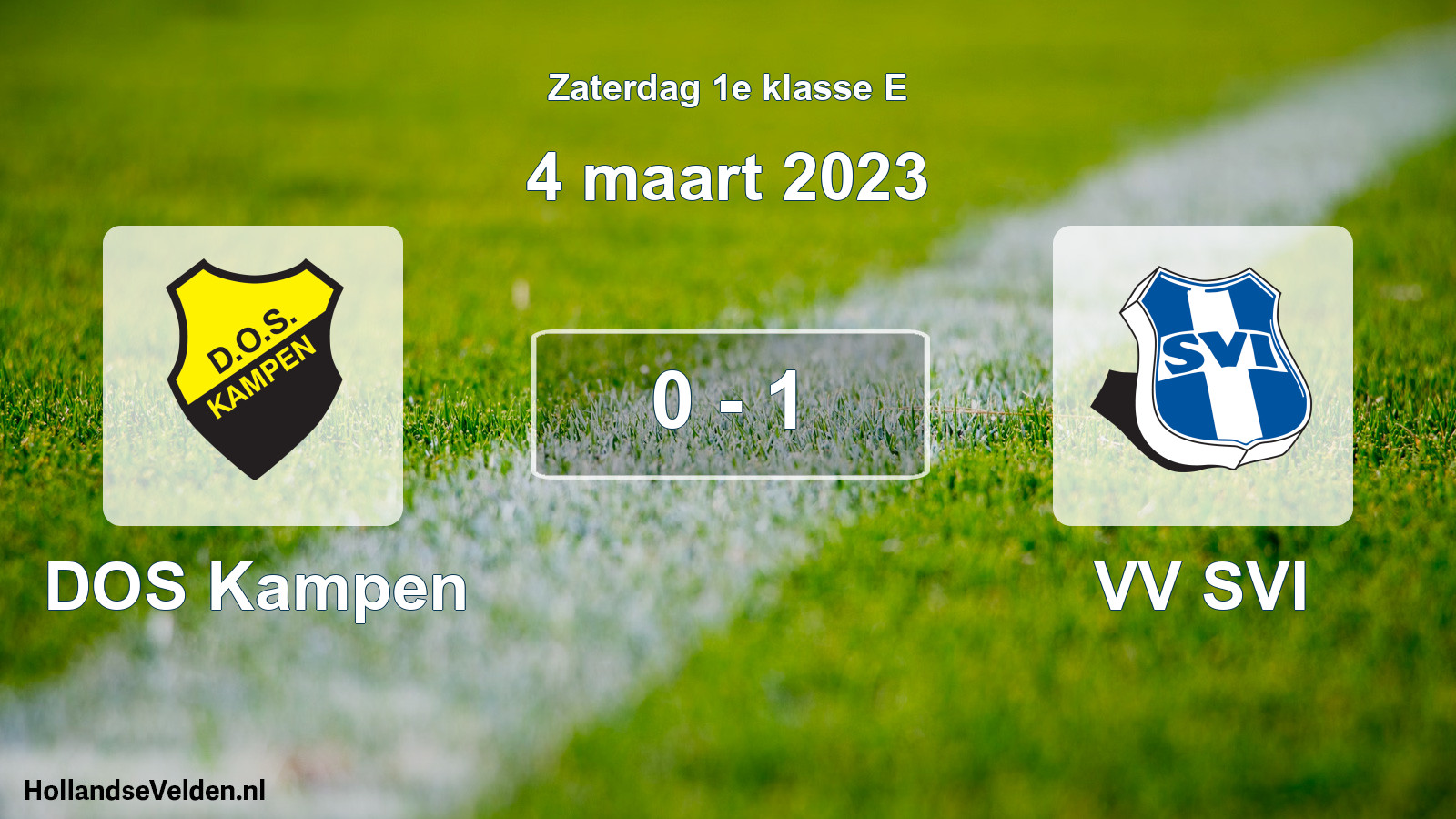 Total number of matches played: DOS Kampen - VV SVI 0 - 1 (4 March 2023)