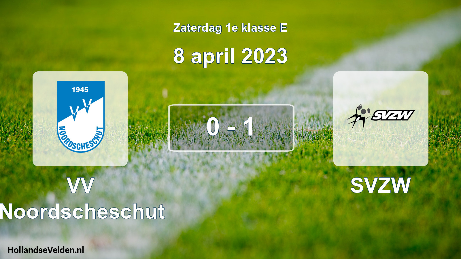 Total number of matches played: VV Noordscheschut - SVZW 0 - 1 (8 April 2023)