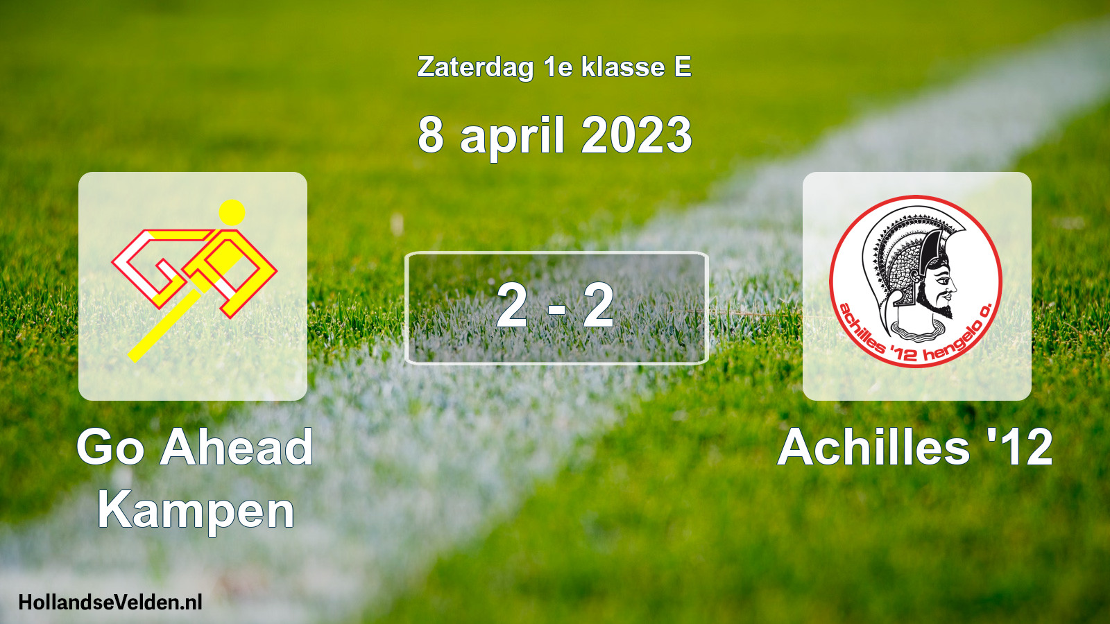 Total number of matches played: Go Ahead Kampen - Achilles '12 2 - 2 (8 April 2023)
