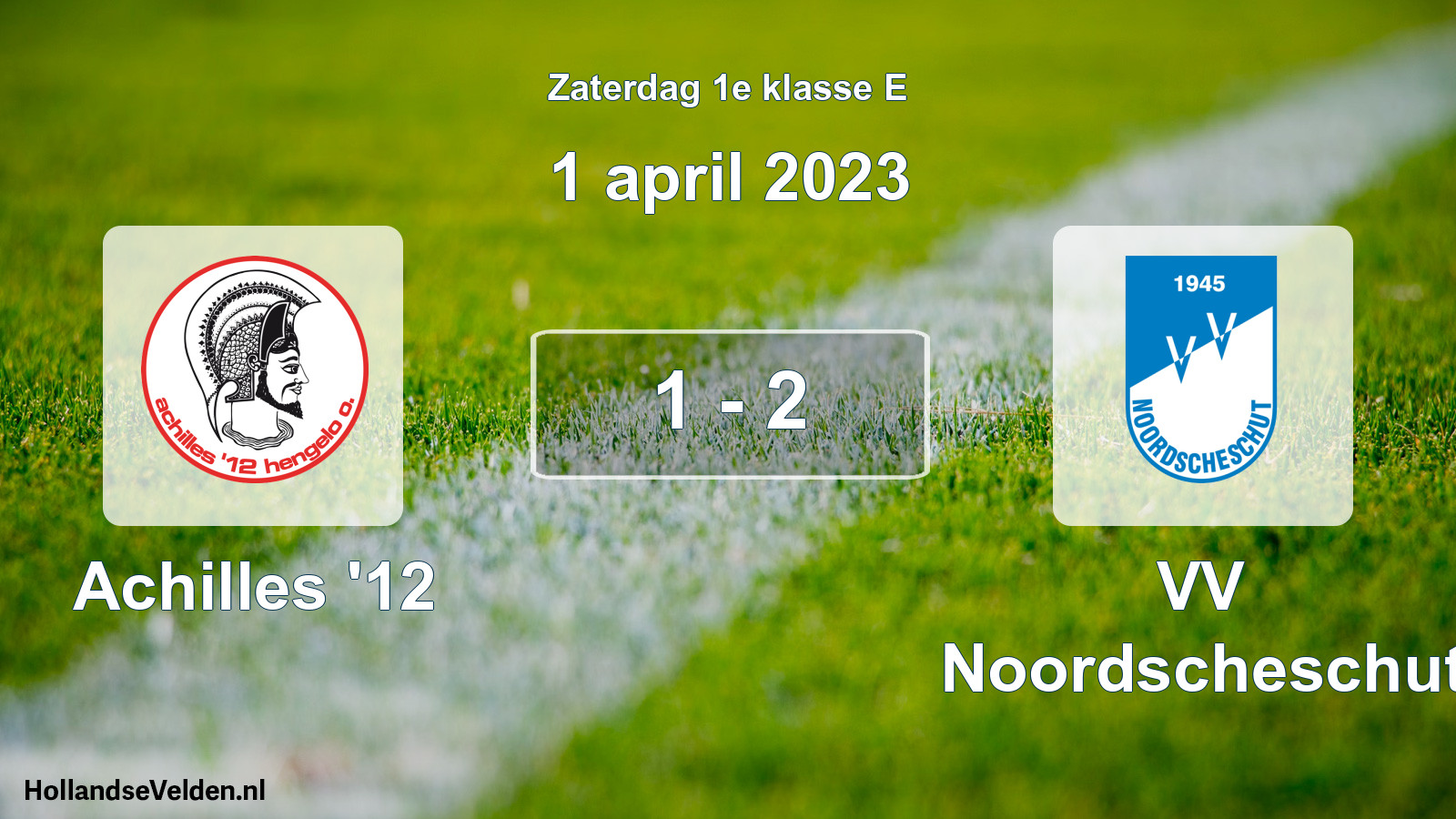 Total number of matches played: Achilles '12 - VV Noordscheschut 1 - 2 (1 April 2023)