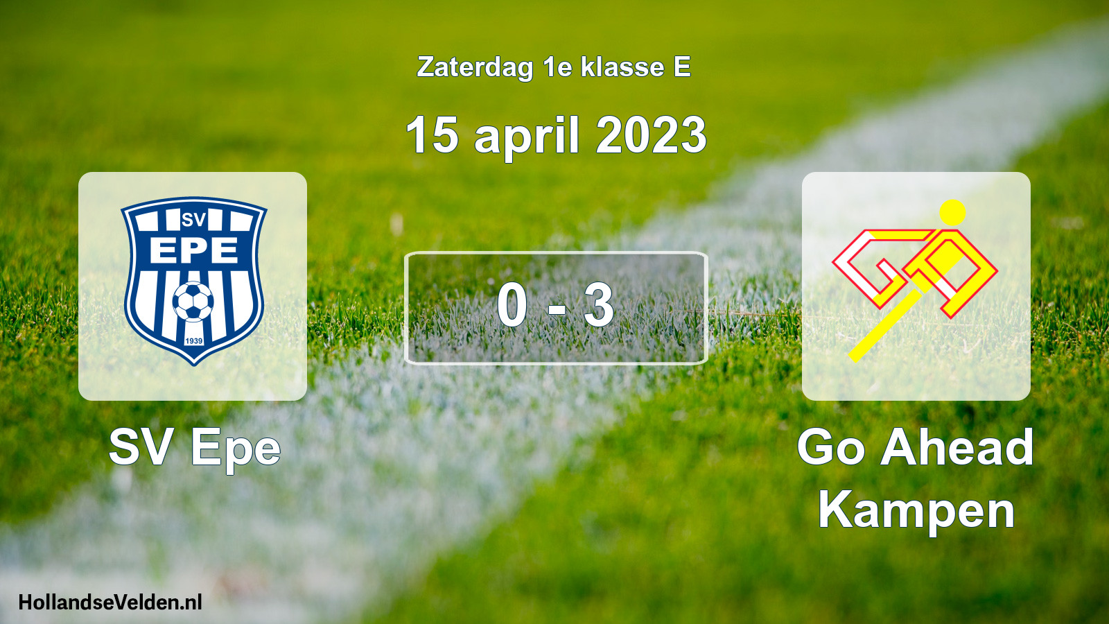 Total number of matches played: SV Epe - Go Ahead Kampen 0 - 3 (15 April 2023)