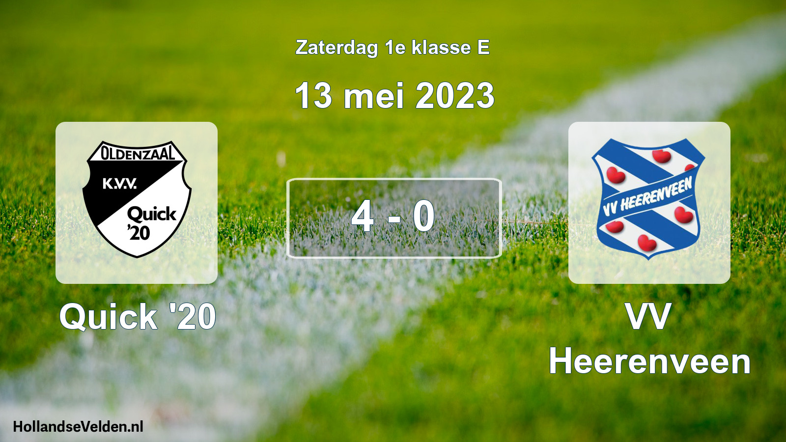 Total number of matches played: Quick '20 - VV Heerenveen 4 - 0 (13 May 2023)