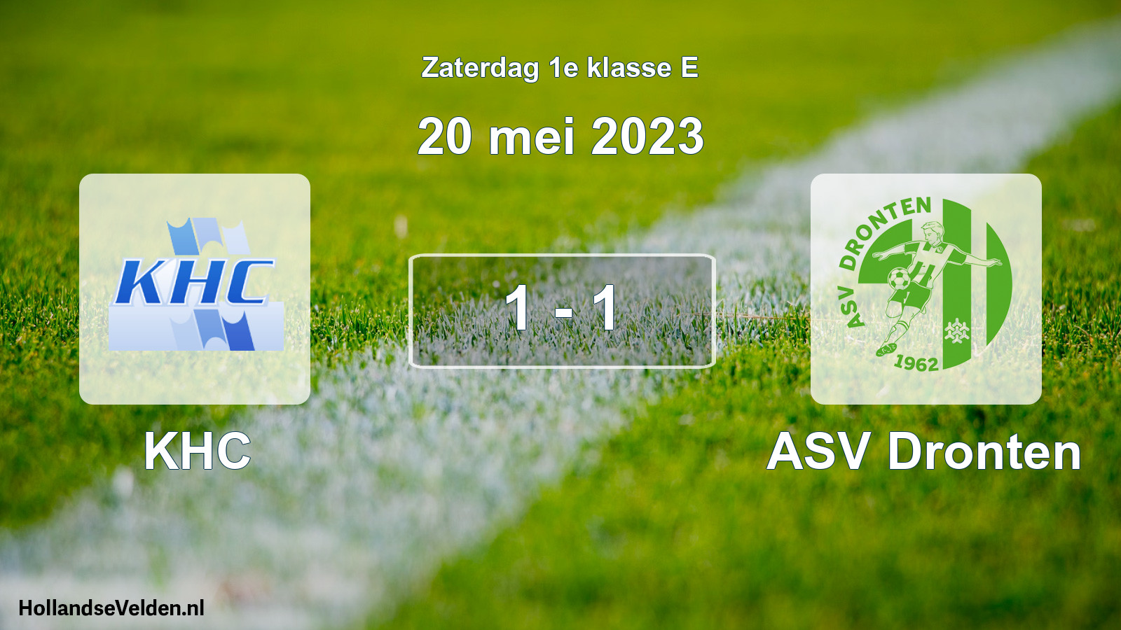 Total number of matches played: KHC - ASV Dronten 1 - 1 (20 May 2023)