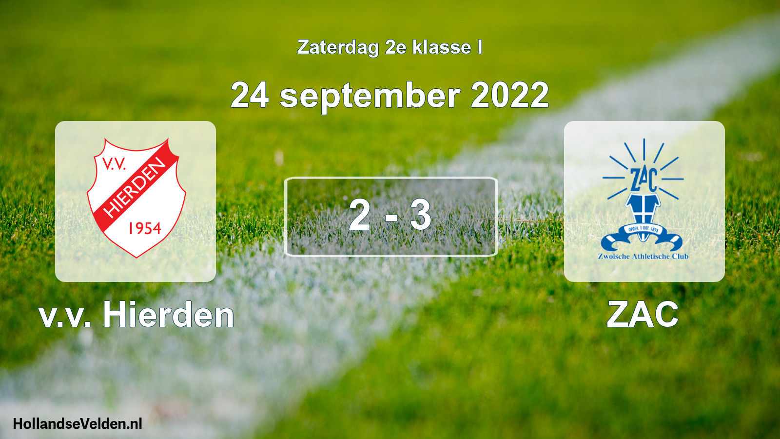 Total number of matches played: v.v. Hierden - ZAC 2 - 3 (24 September 2022)