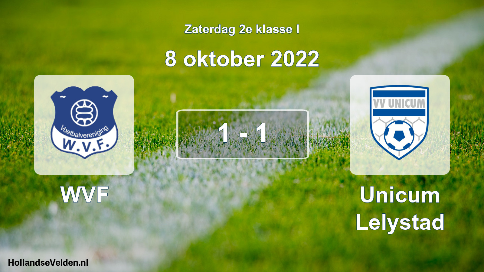 Total number of matches played: WVF - Unicum Lelystad 1 - 1 (8 October 2022)