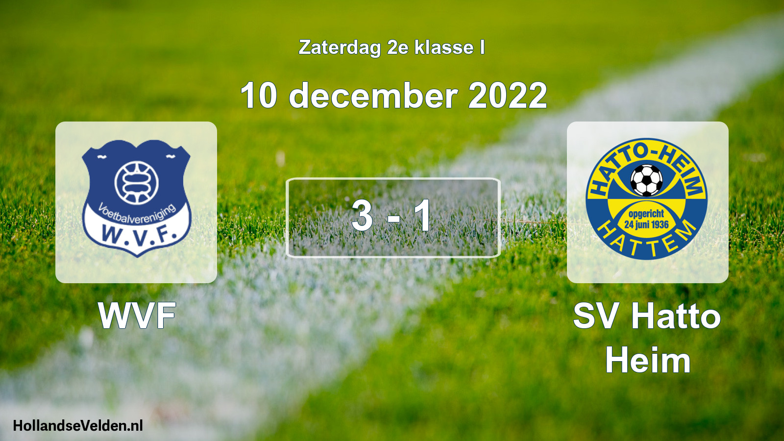 Total number of matches played: WVF - SV Hatto Heim 3 - 1 (10 December 2022)