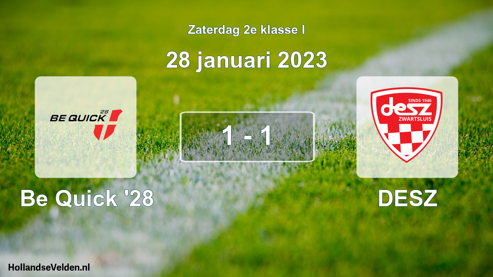 Total number of matches played: Be Quick '28 - DESZ 1 - 1 (28 January 2023)