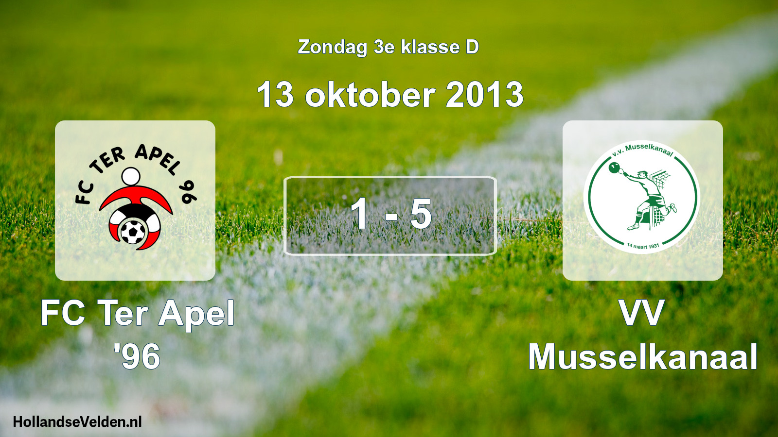 Total number of matches played: FC Ter Apel '96 - VV Musselkanaal 1 - 5 (13 October 2013)