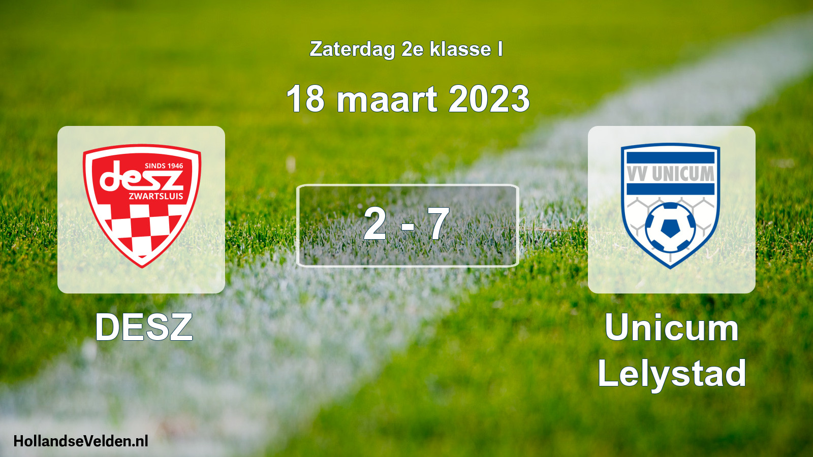 Total number of matches played: DESZ - Unicum Lelystad 2 - 7 (18 March 2023)