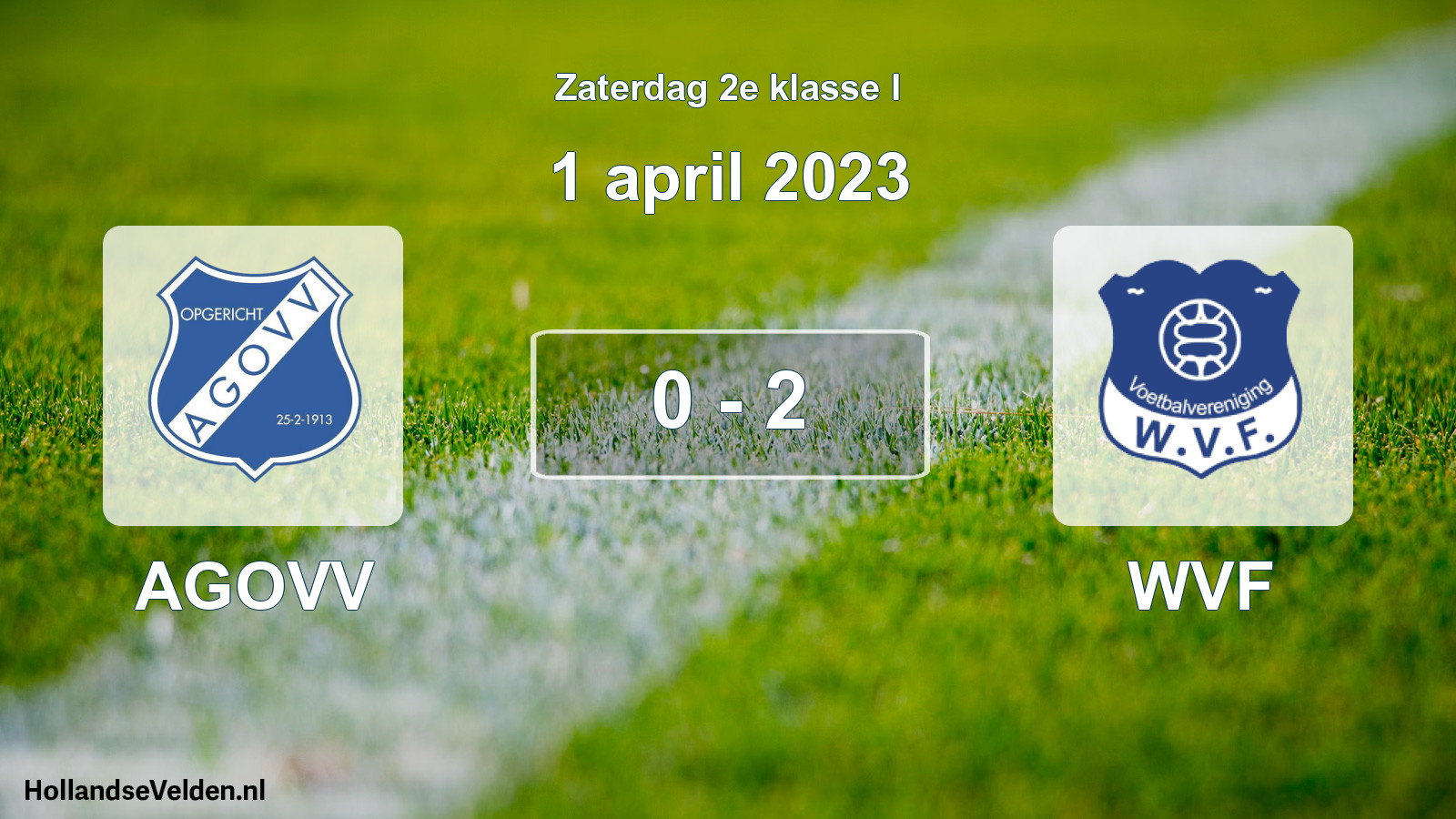 Total number of matches played: AGOVV - WVF 0 - 2 (1 April 2023)