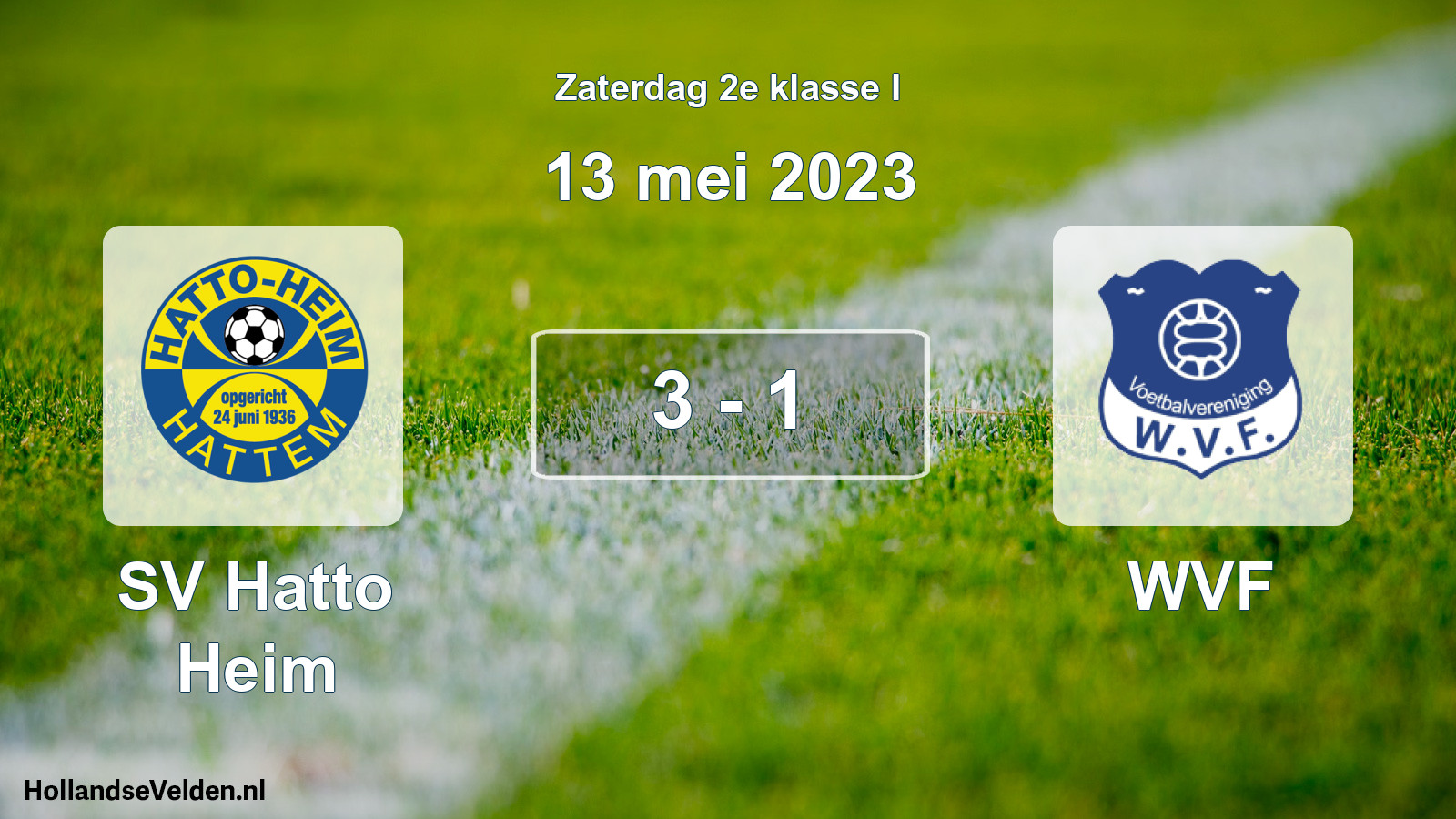 Total number of matches played: SV Hatto Heim - WVF 3 - 1 (13 May 2023)
