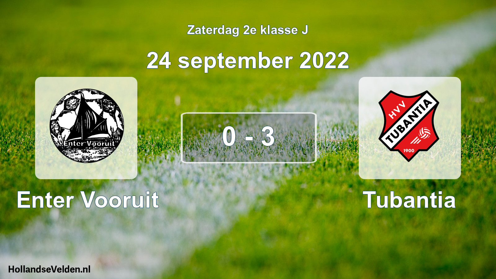 Total number of matches played: Enter Vooruit - Tubantia 0 - 3 (24 September 2022)
