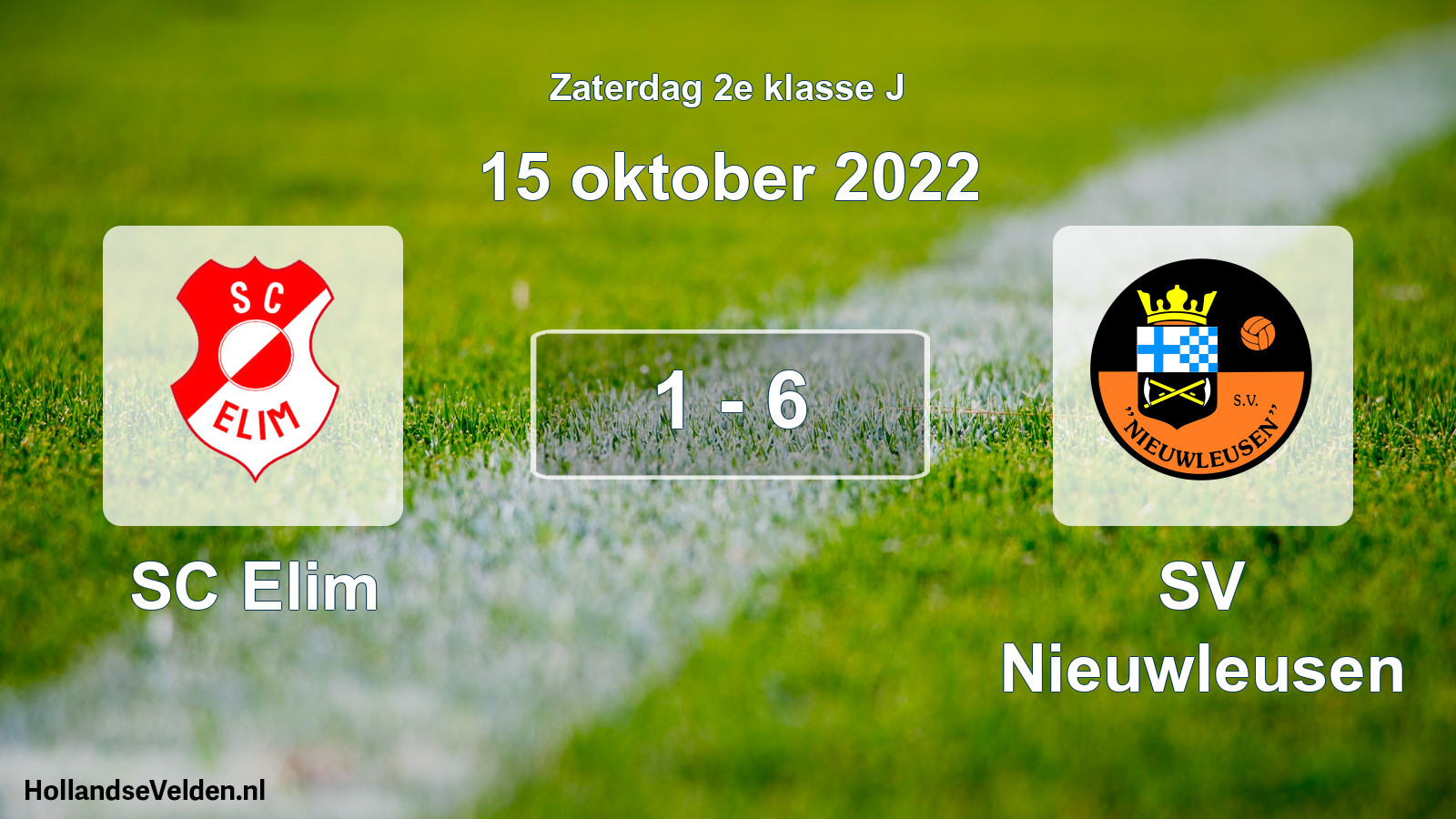Total number of matches played: SC Elim - SV Nieuwleusen 1 - 6 (15 October 2022)