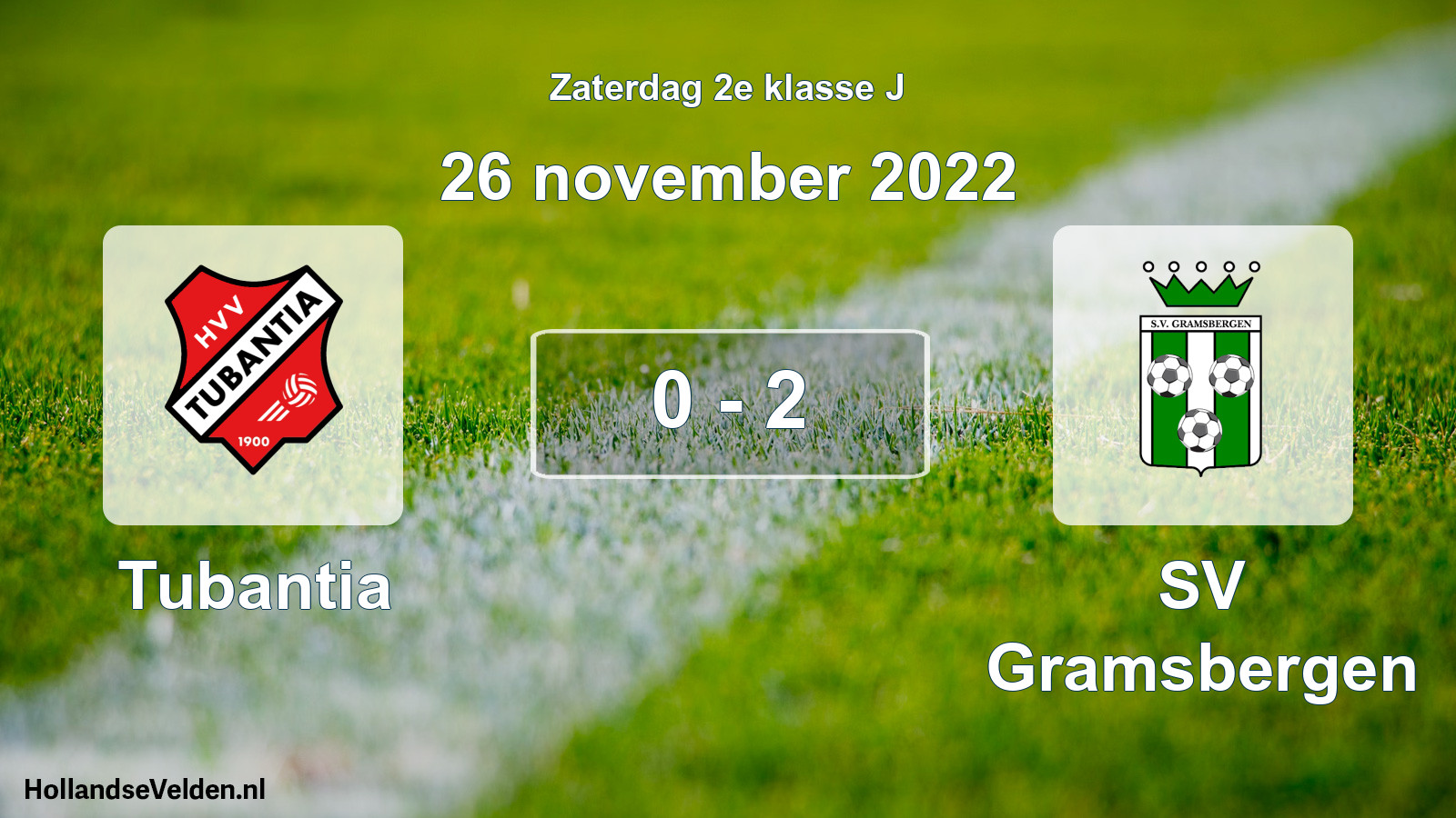 Total number of matches played: Tubantia - SV Gramsbergen 0 - 2 (26 November 2022)