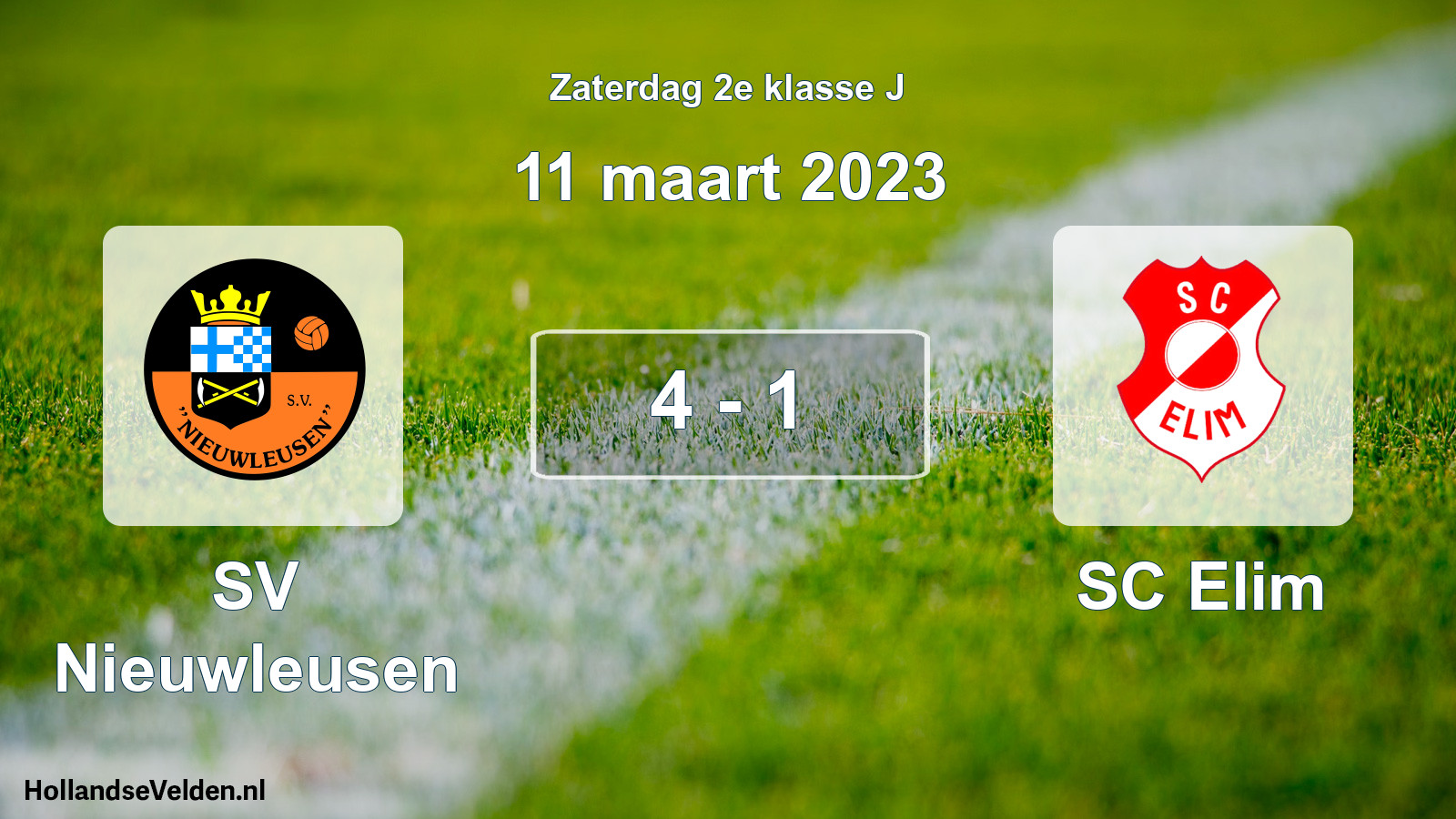 Total number of matches played: SV Nieuwleusen - SC Elim 4 - 1 (11 March 2023)
