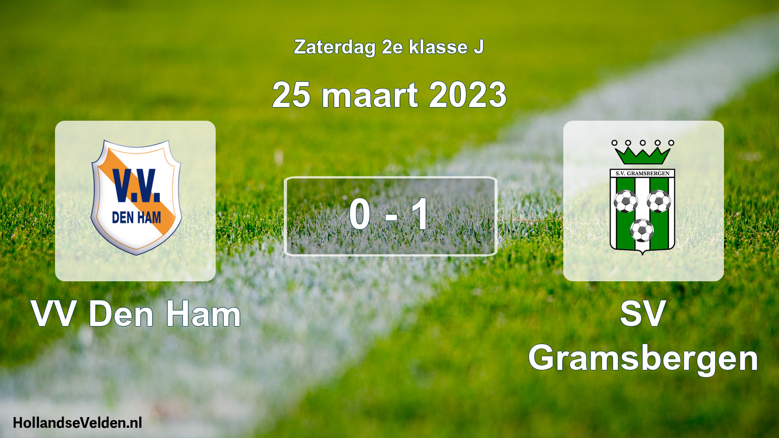 Total number of matches played: VV Den Ham - SV Gramsbergen 0 - 1 (25 March 2023)