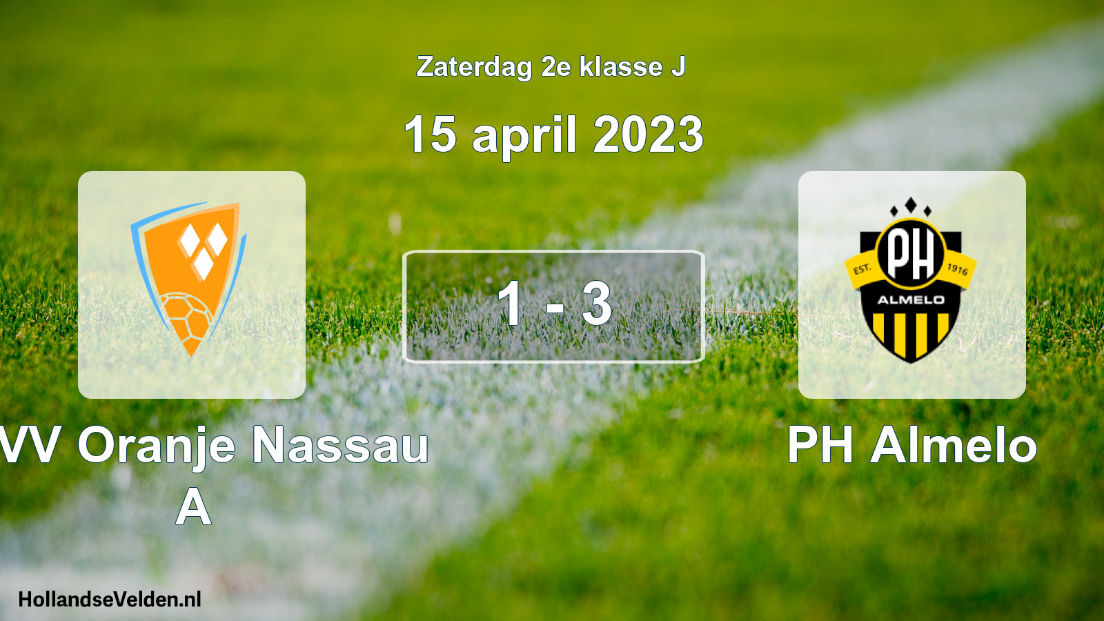 Total number of matches played: CVV Oranje Nassau A - PH Almelo 1 - 3 (15 April 2023)