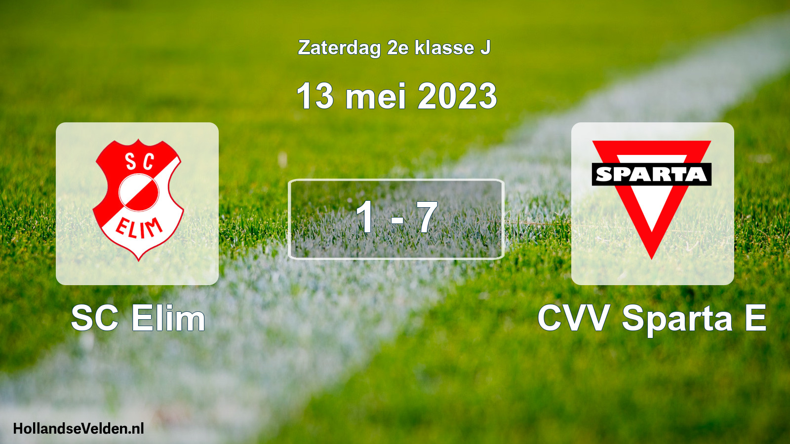 Total number of matches played: SC Elim - CVV Sparta E 1 - 7 (13 May 2023)