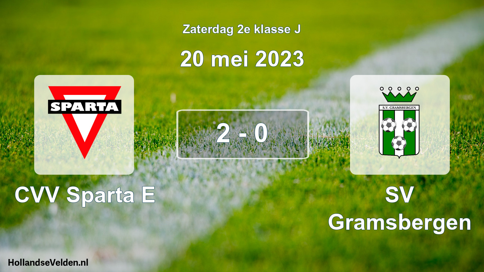 Total number of matches played: CVV Sparta E - SV Gramsbergen 2 - 0 (20 May 2023)