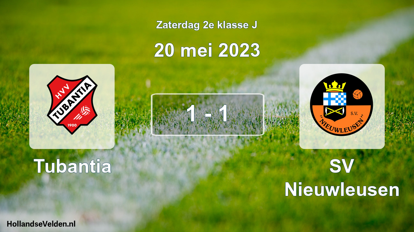 Total number of matches played: Tubantia - SV Nieuwleusen 1 - 1 (20 May 2023)