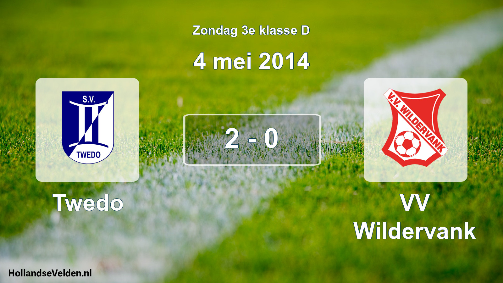 Total number of matches played: Twedo - VV Wildervank 2 - 0 (4 May 2014)