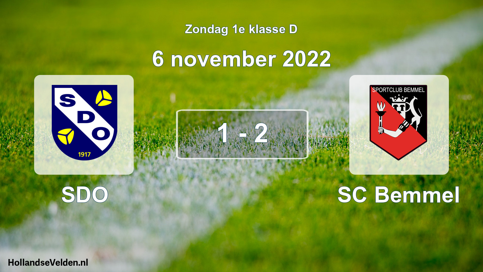 Total number of matches played: SDO - SC Bemmel 1 - 2 (6 November 2022)