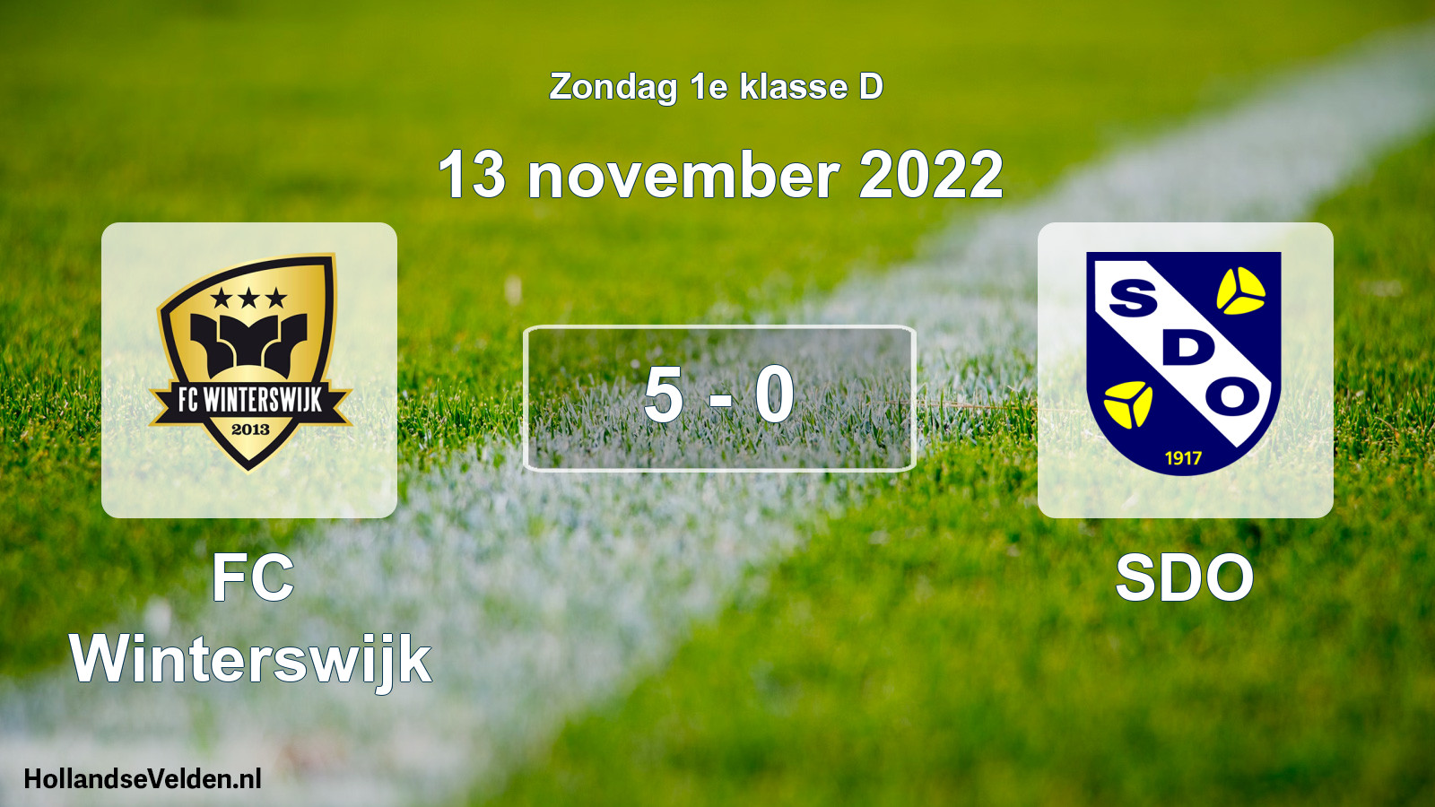 Total number of matches played: FC Winterswijk - SDO 5 - 0 (13 November 2022)