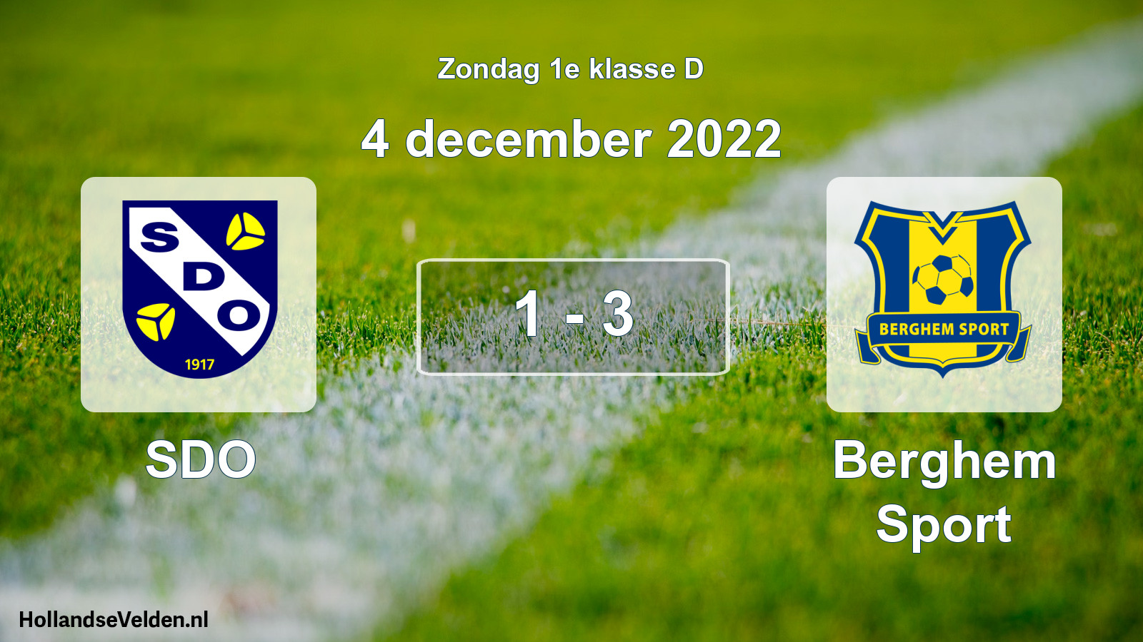 Total number of matches played: SDO - Berghem Sport 1 - 3 (4 December 2022)