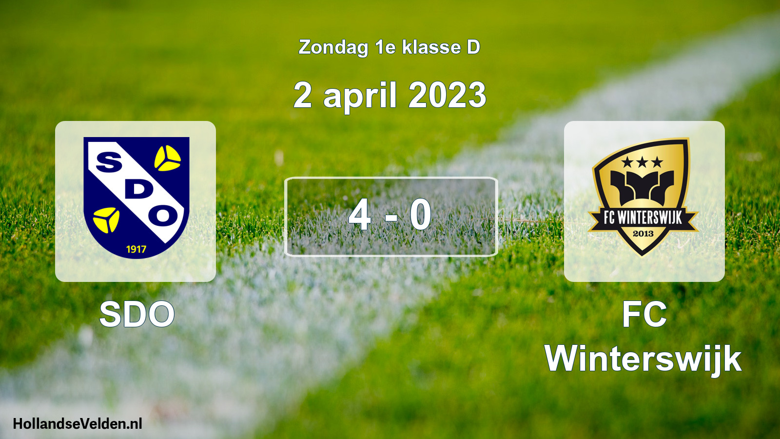 Total number of matches played: SDO - FC Winterswijk 4 - 0 (2 April 2023)