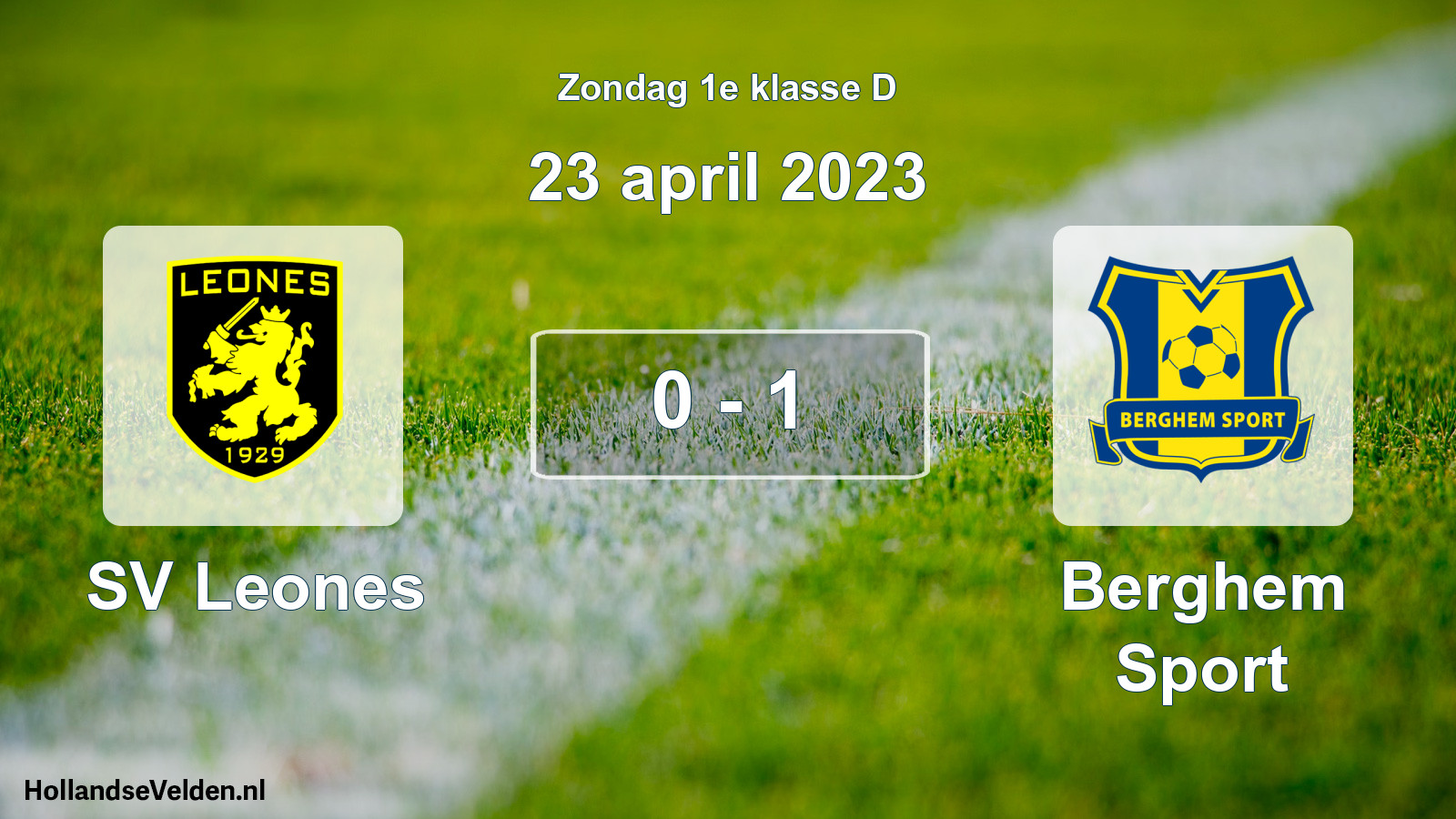 Total number of matches played: SV Leones - Berghem Sport 0 - 1 (23 April 2023)
