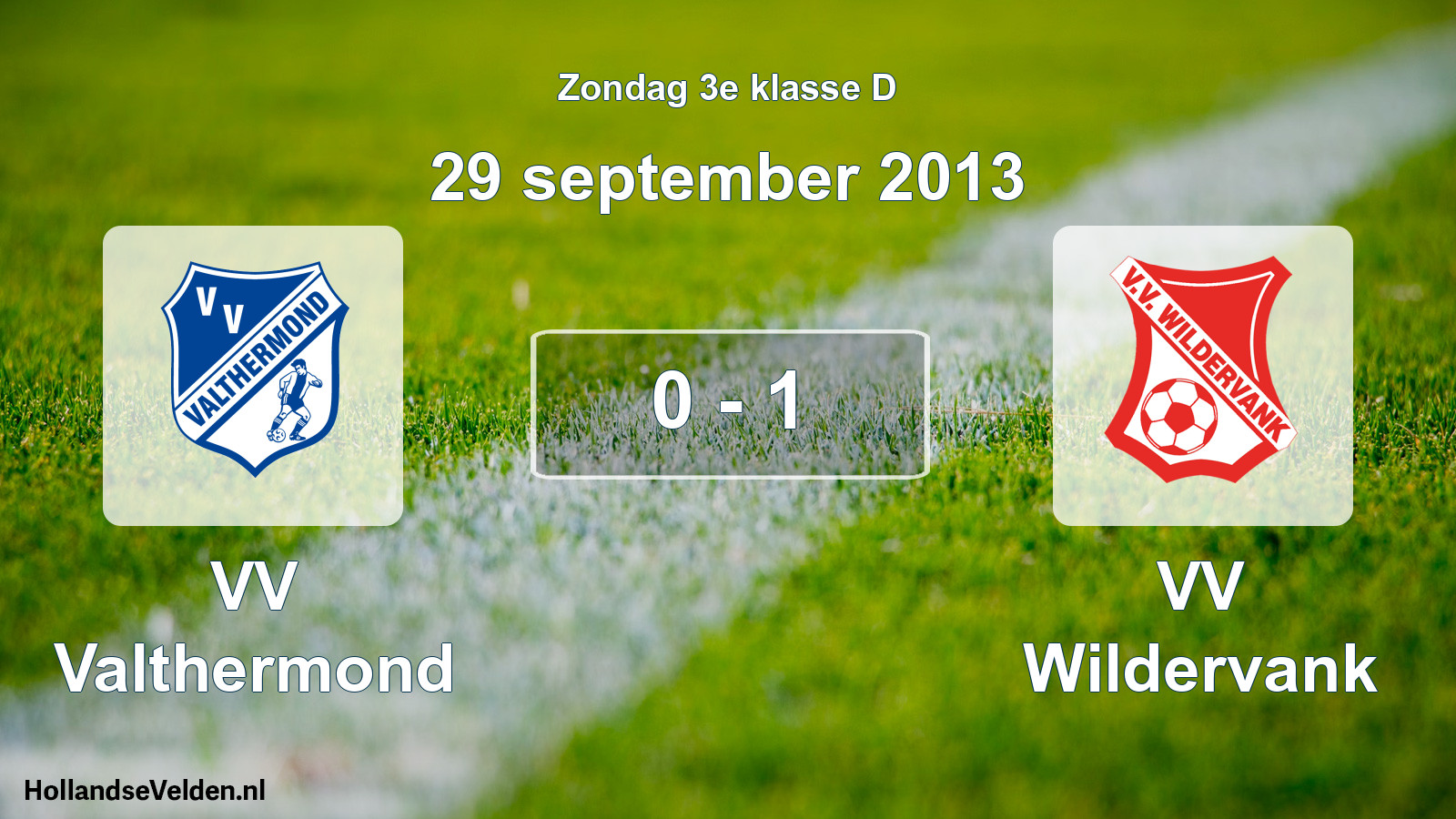 Total number of matches played: VV Valthermond - VV Wildervank 0 - 1 (29 September 2013)