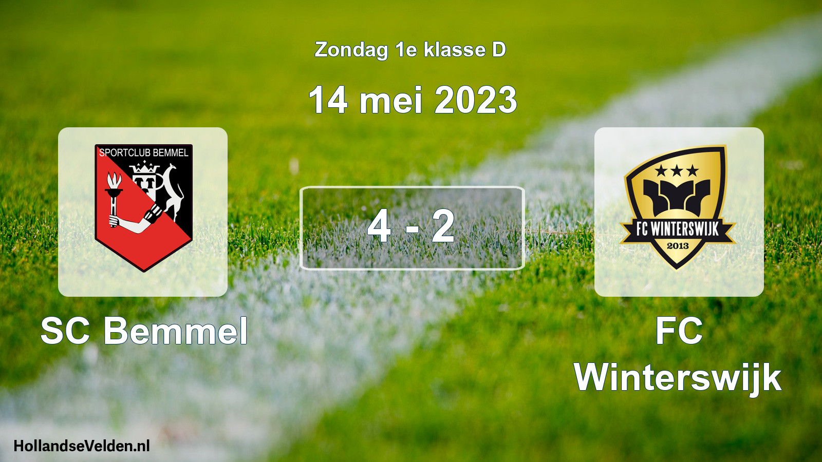 Total number of matches played: SC Bemmel - FC Winterswijk 4 - 2 (14 May 2023)