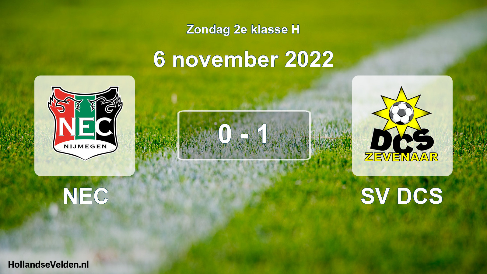 Total number of matches played: NEC - SV DCS 0 - 1 (6 November 2022)