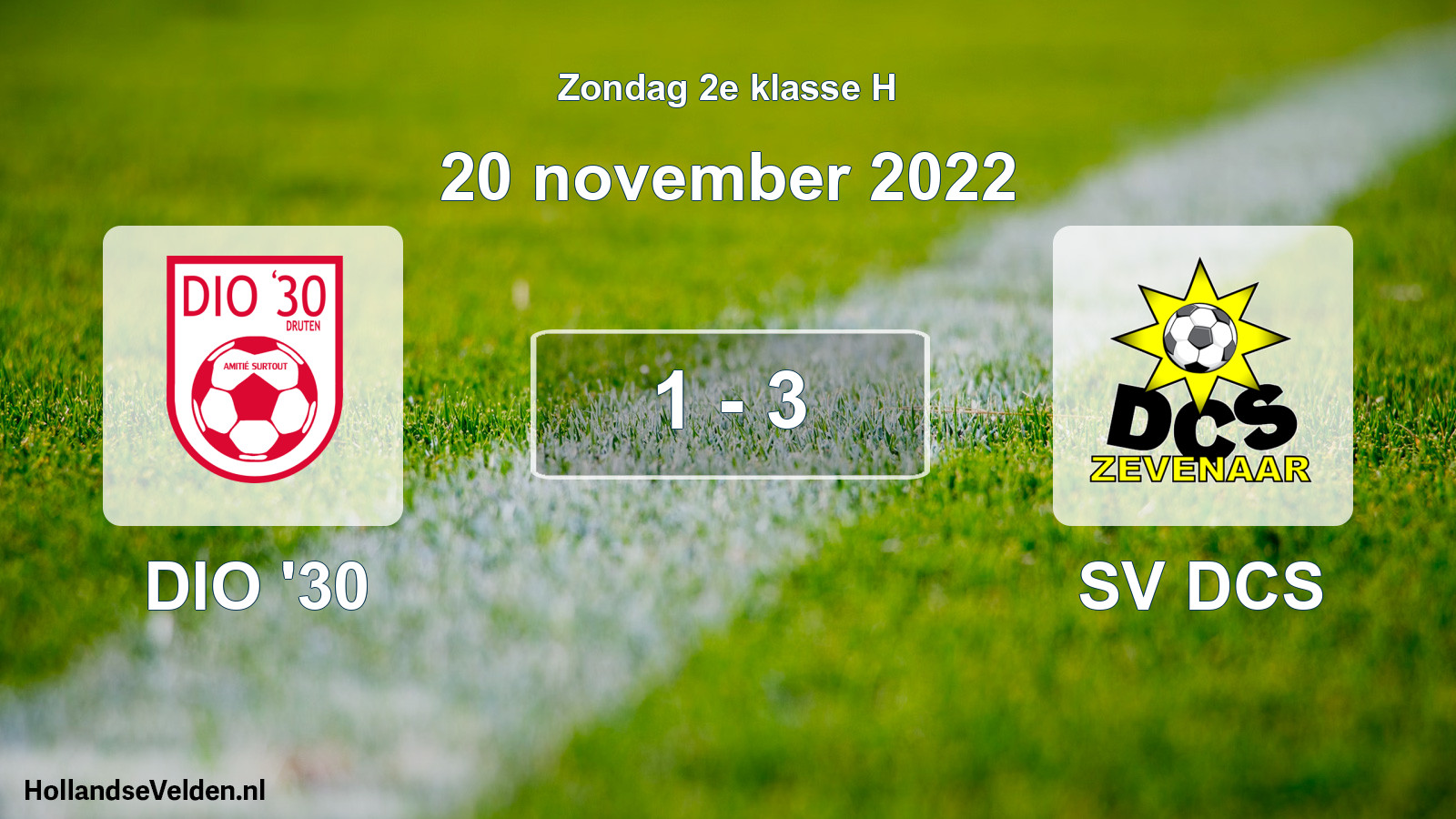 Total number of matches played: DIO '30 - SV DCS 1 - 3 (20 November 2022)