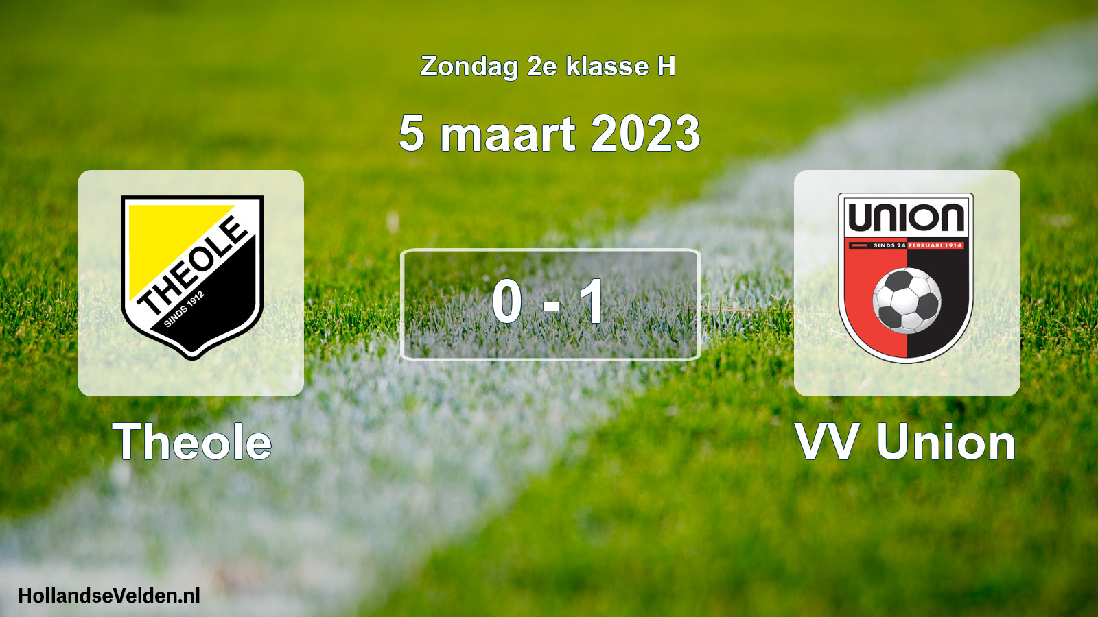 Total number of matches played: Theole - VV Union 0 - 1 (5 March 2023)