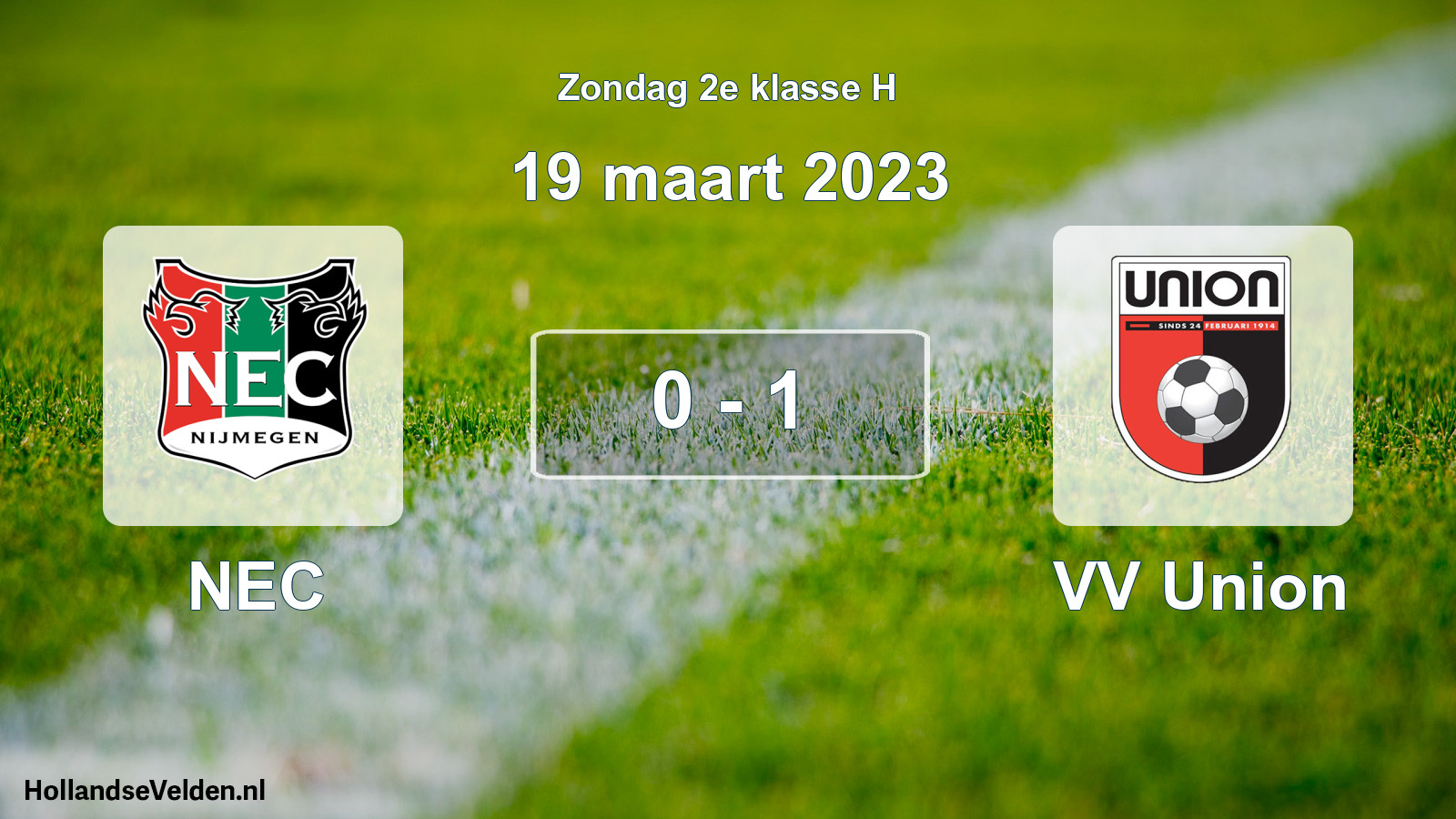 Total number of matches played: NEC - VV Union 0 - 1 (19 March 2023)