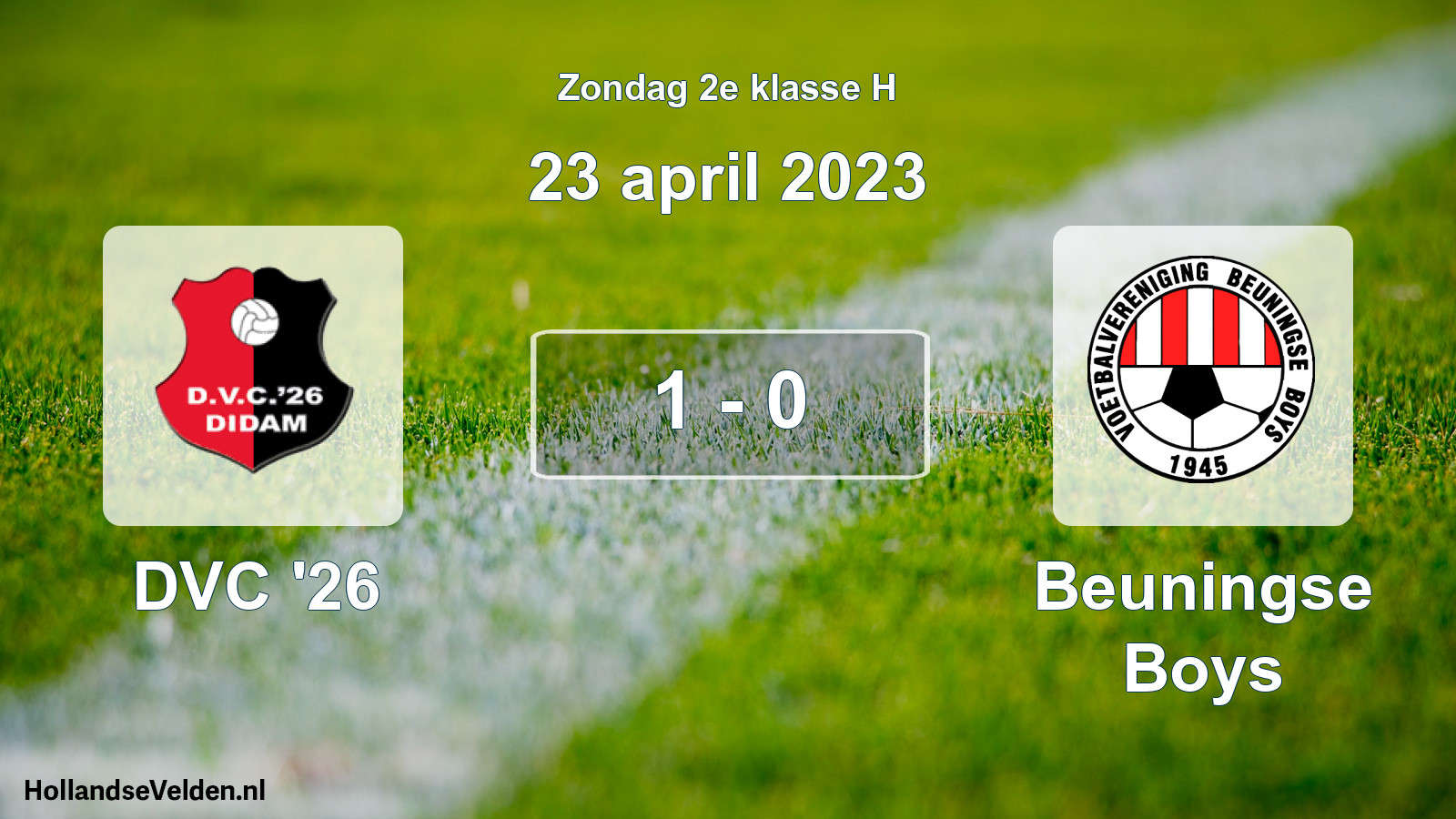 Total number of matches played: DVC '26 - Beuningse Boys 1 - 0 (23 April 2023)