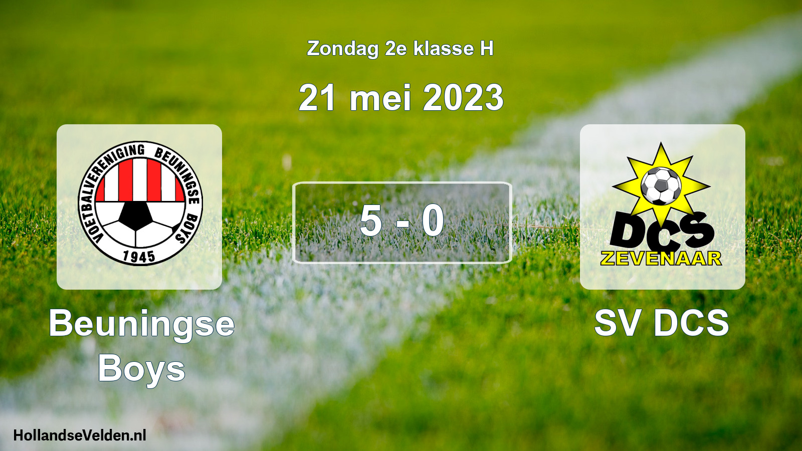 Total number of matches played: Beuningse Boys - SV DCS 5 - 0 (21 May 2023)