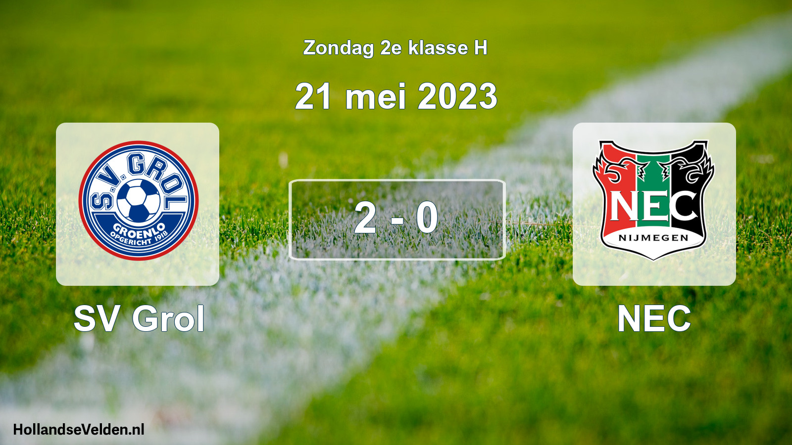 Total number of matches played: SV Grol - NEC 2 - 0 (21 May 2023)