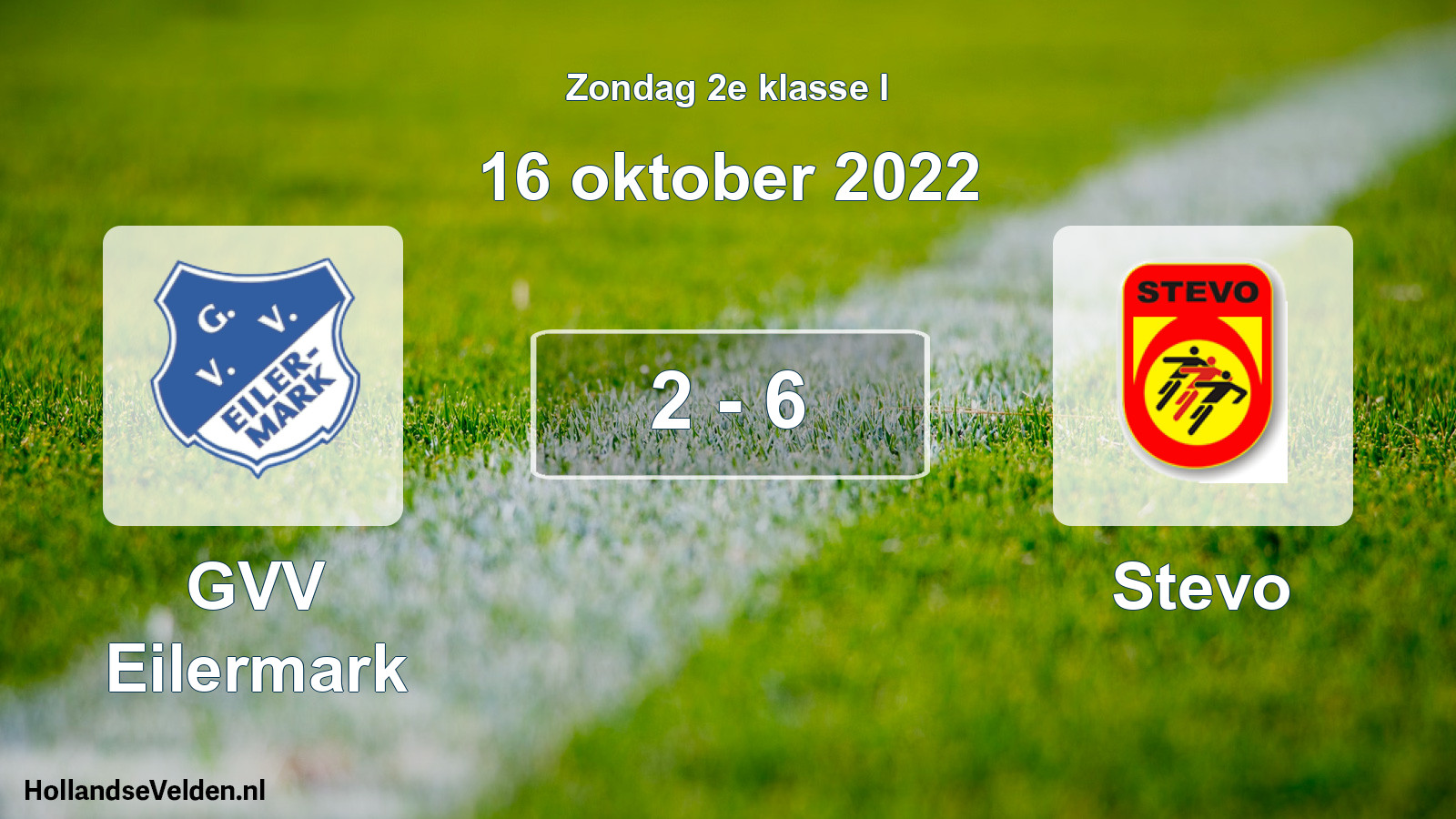Total number of matches played: GVV Eilermark - Stevo 2 - 6 (16 October 2022)
