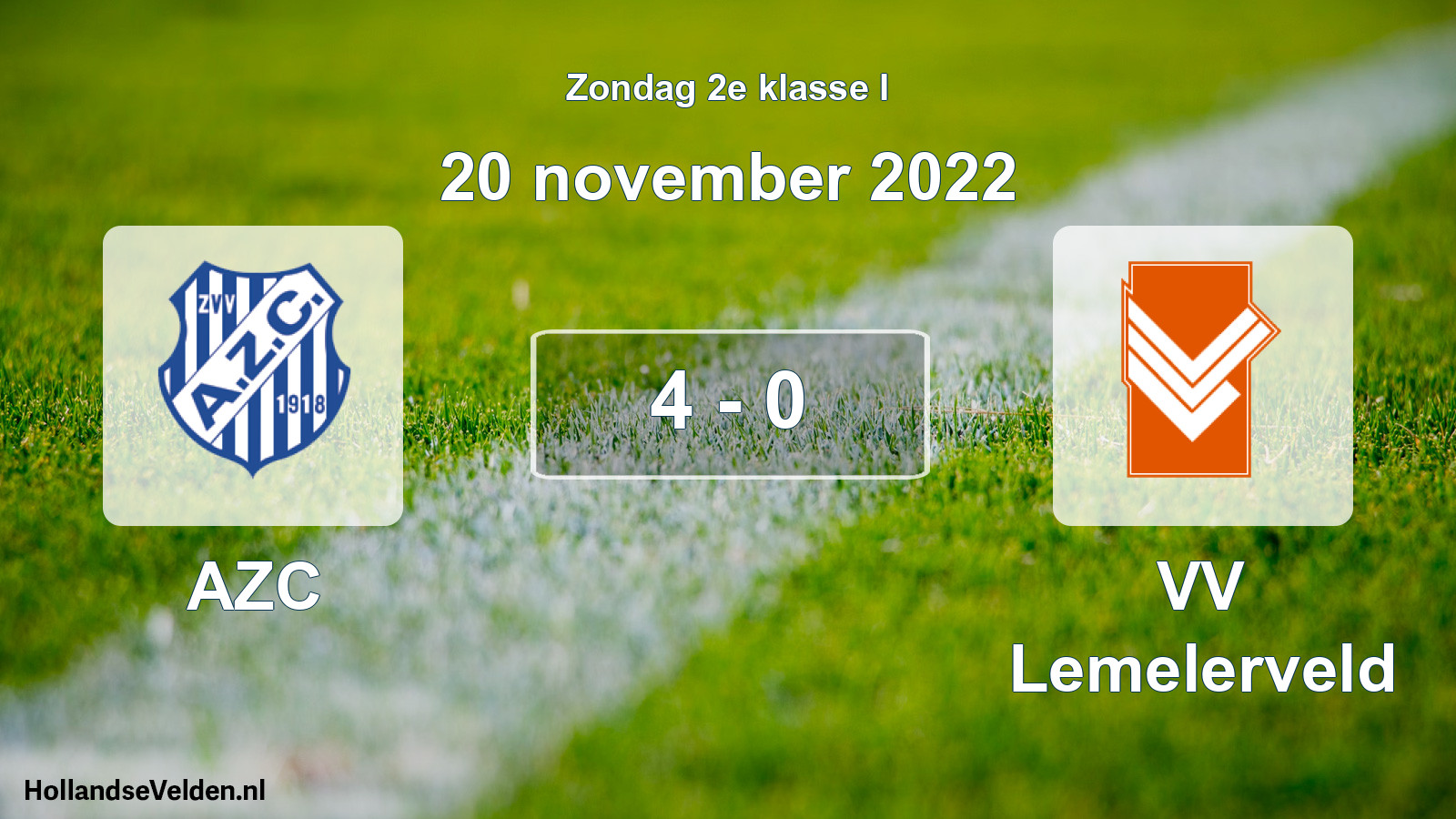 Total number of matches played: AZC - VV Lemelerveld 4 - 0 (20 November 2022)
