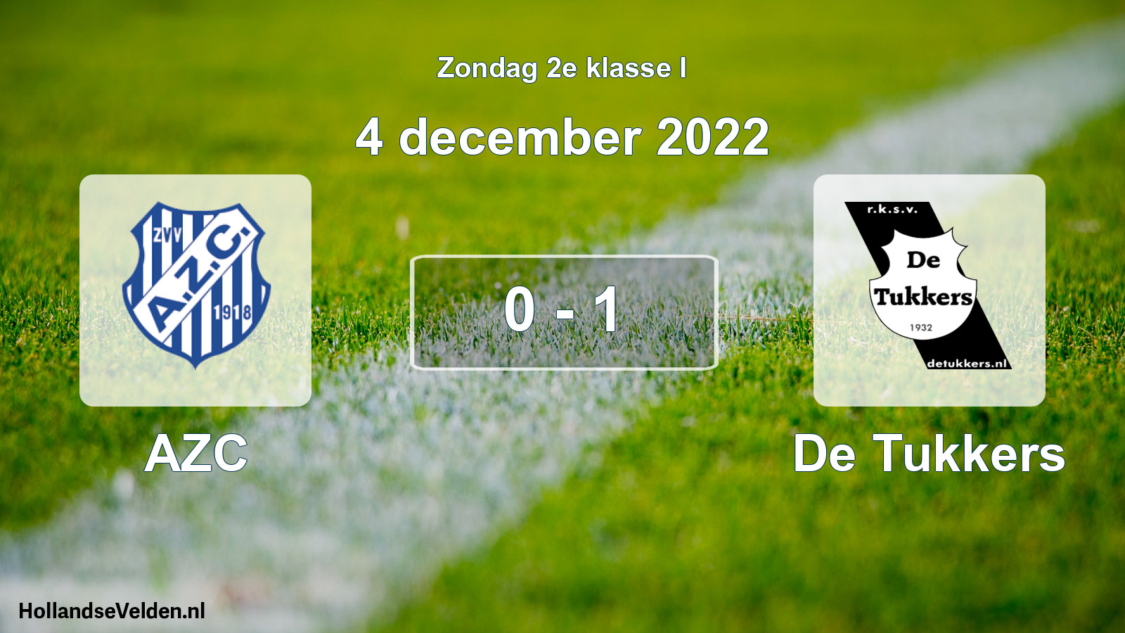 Total number of matches played: AZC - De Tukkers 0 - 1 (4 December 2022)
