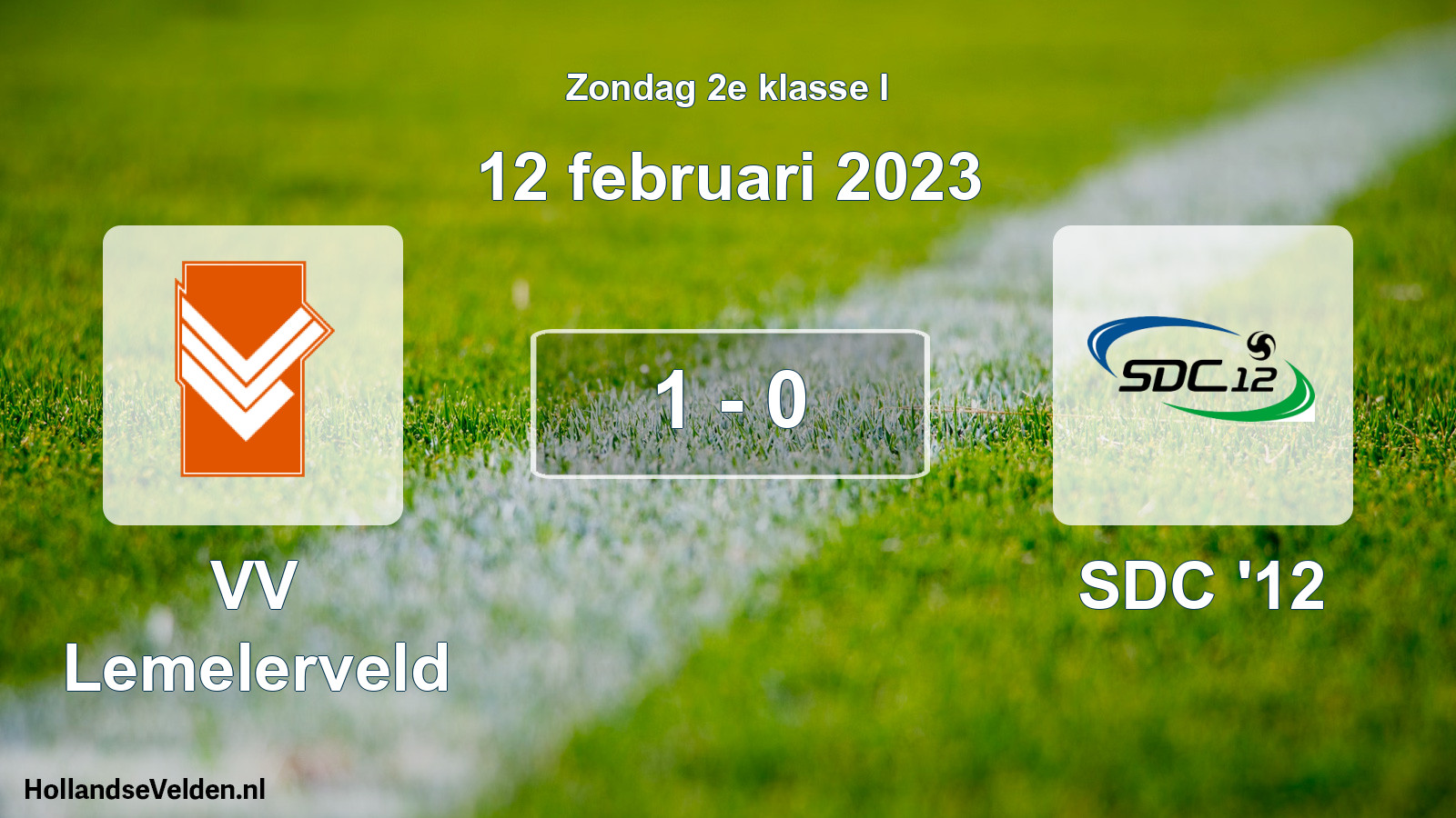 Total number of matches played: VV Lemelerveld - SDC '12 1 - 0 (12 February 2023)