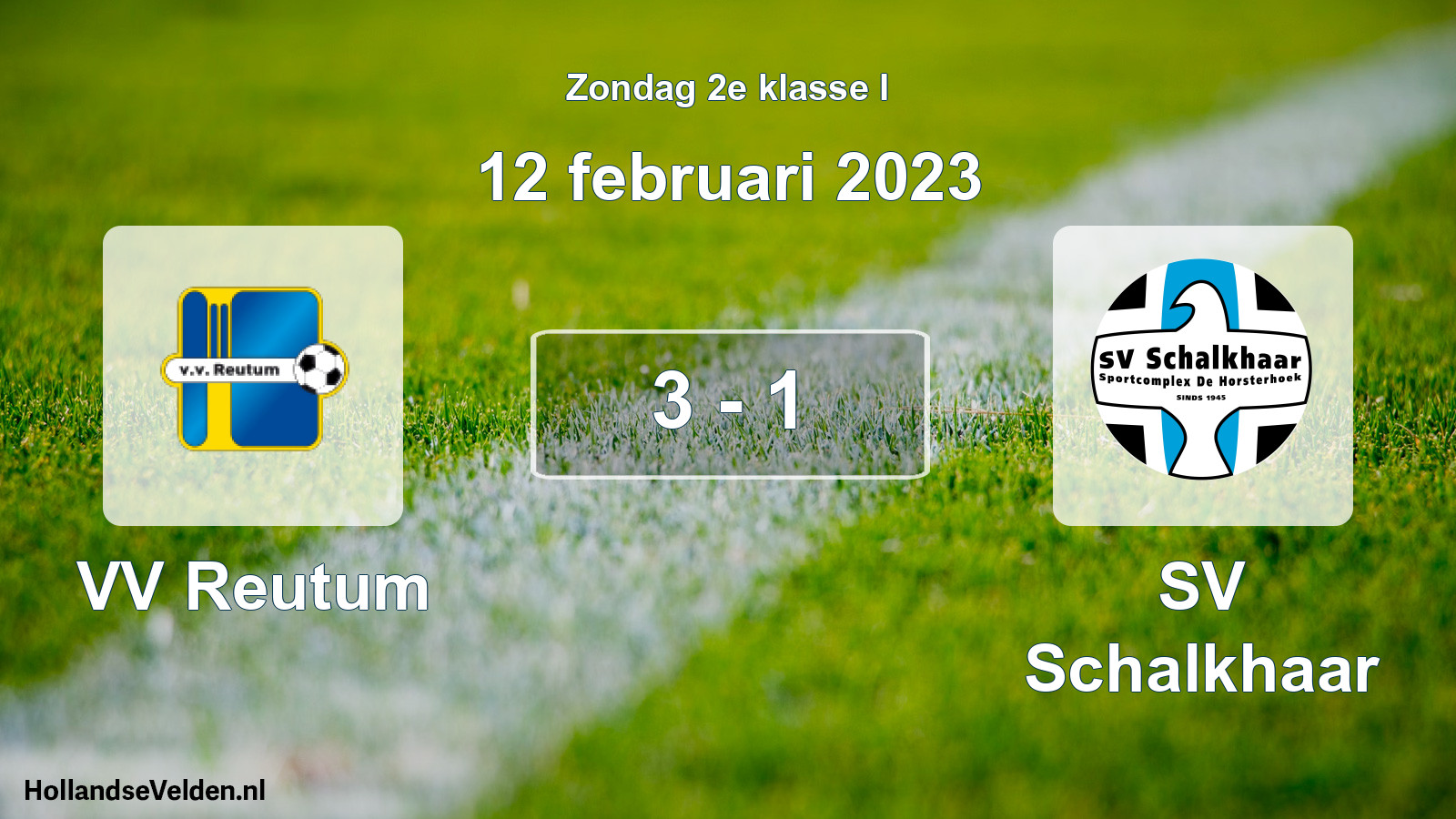 Total number of matches played: VV Reutum - SV Schalkhaar 3 - 1 (12 February 2023)