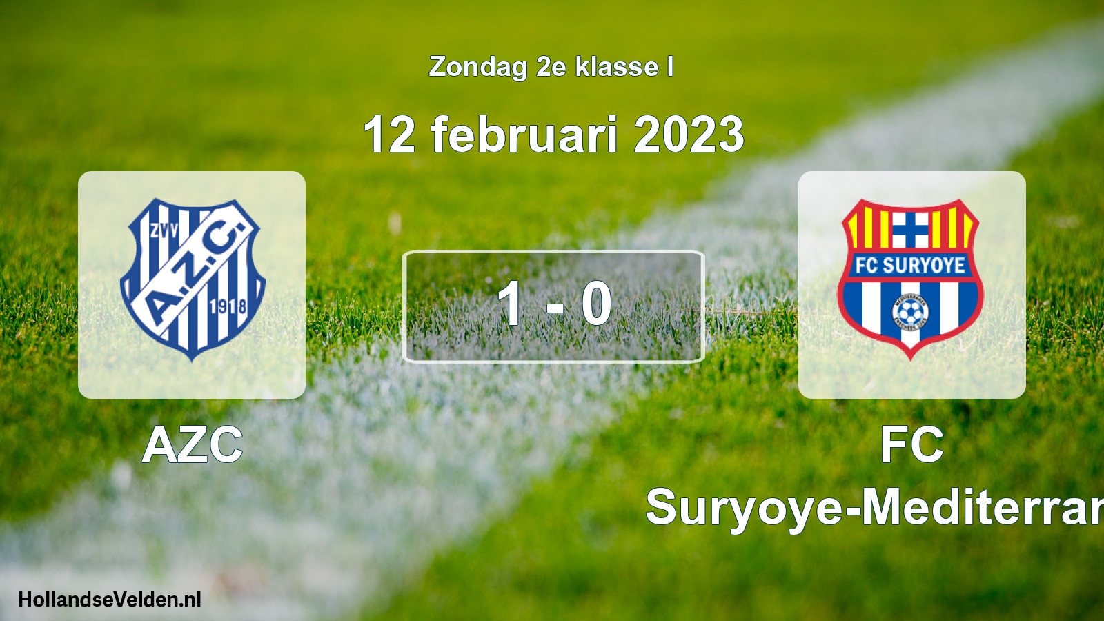Total number of matches played: AZC - FC Suryoye-Mediterraneo 1 - 0 (12 February 2023)