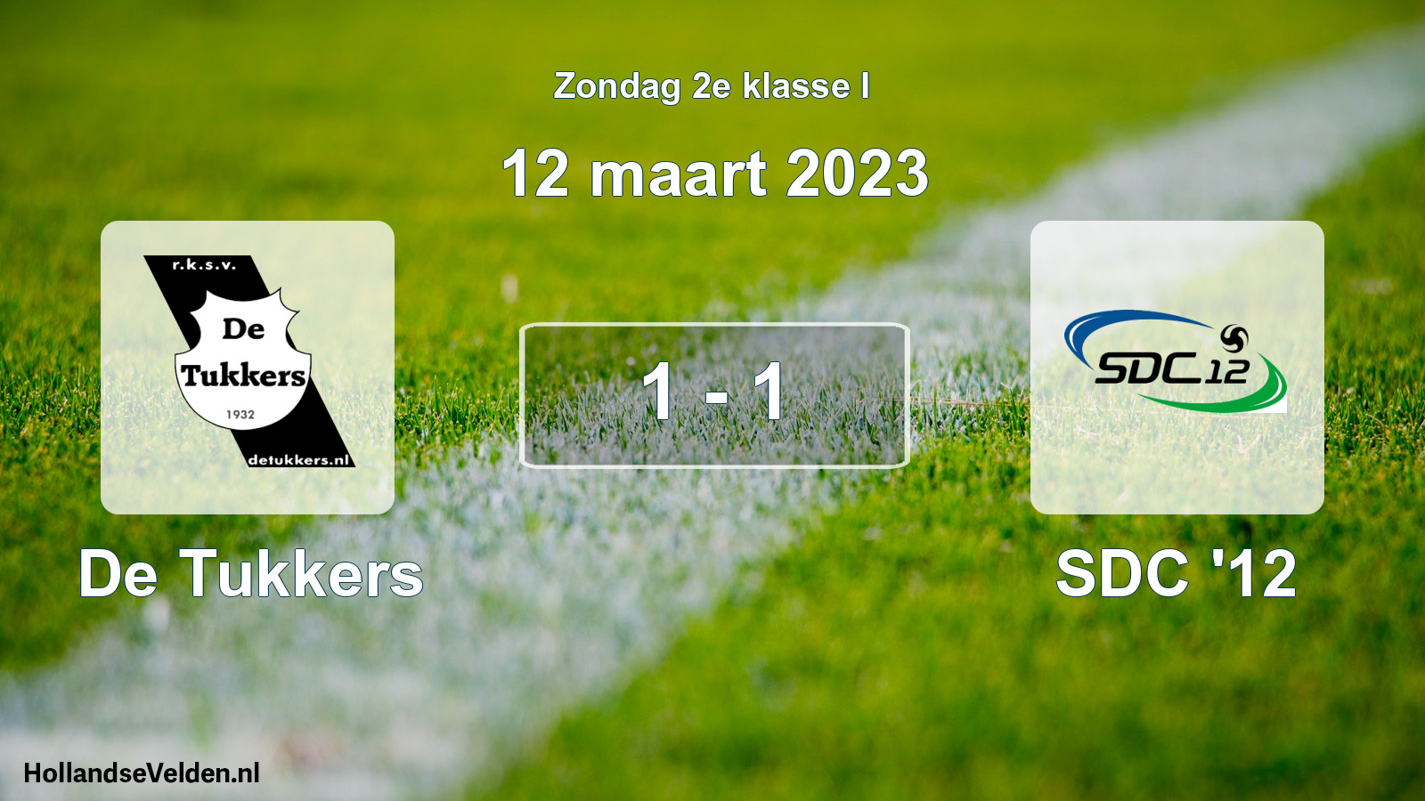 Total number of matches played: De Tukkers - SDC '12 1 - 1 (12 March 2023)